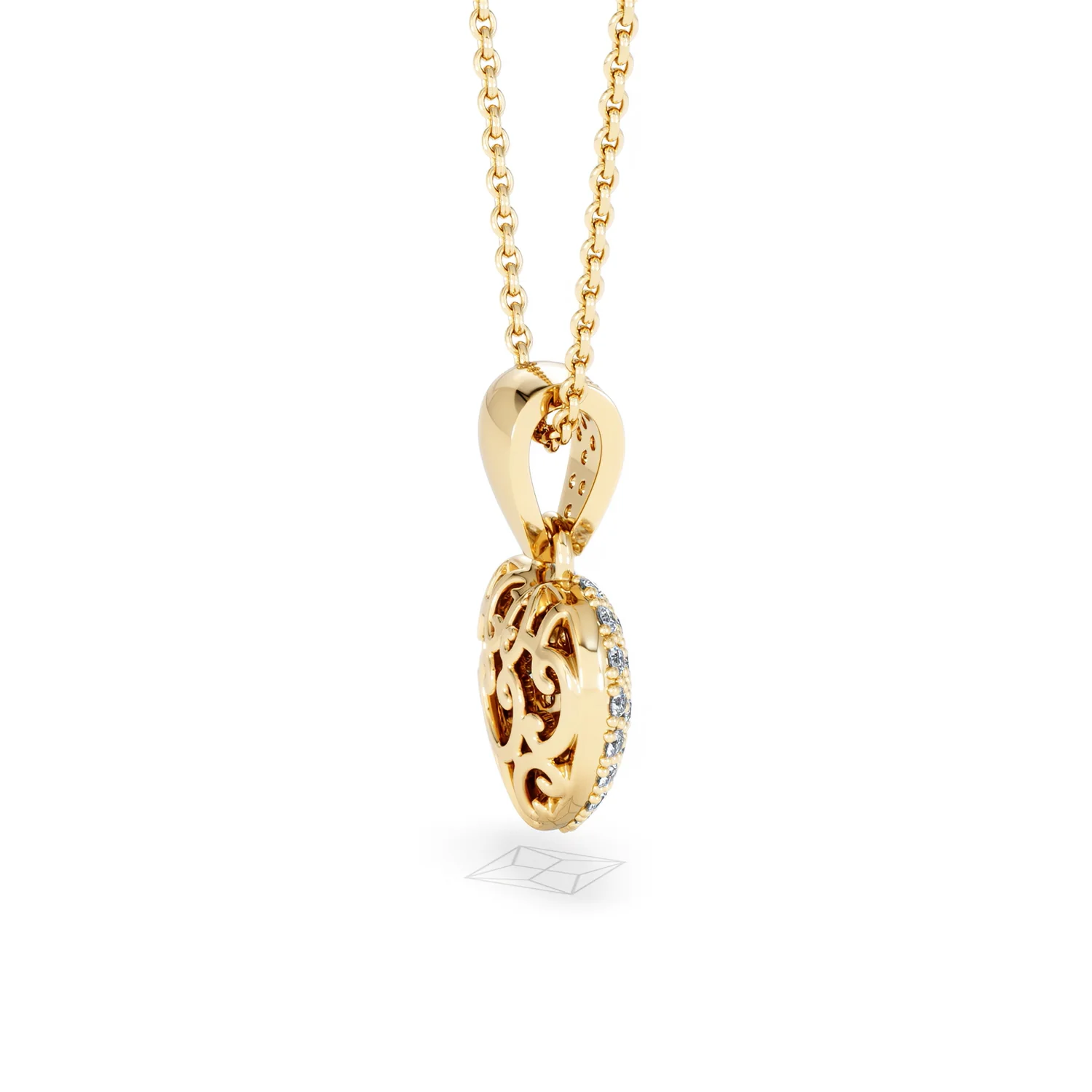 Heart Lab Diamond Necklace 0.50ct in 18K Gold Vermeil - Image 33