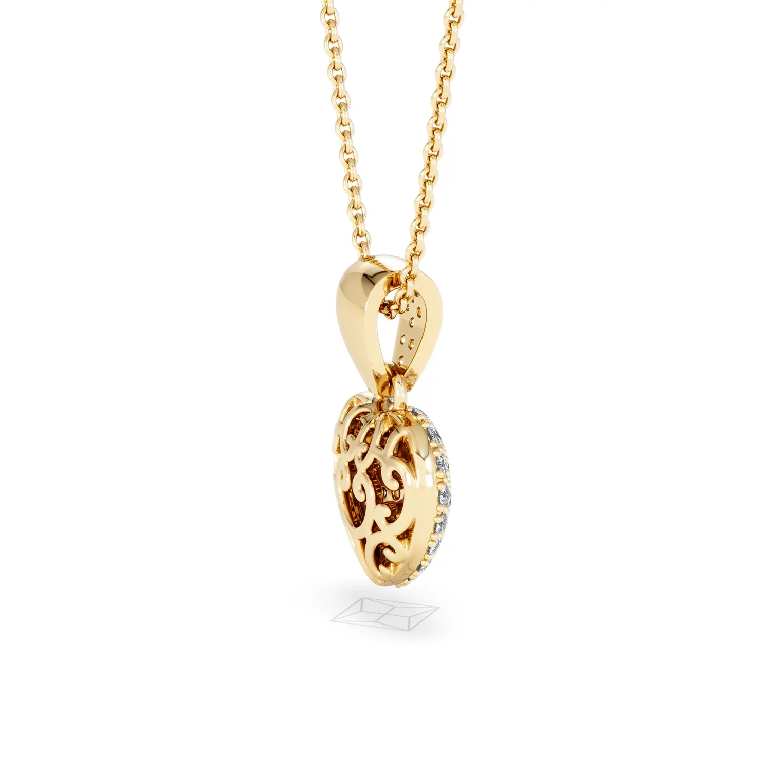 Heart Lab Diamond Necklace 0.50ct in 18K Gold Vermeil - Image 34