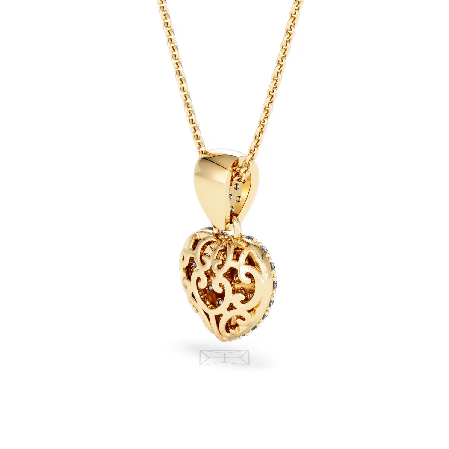 Heart Lab Diamond Necklace 0.50ct in 18K Gold Vermeil - Image 39