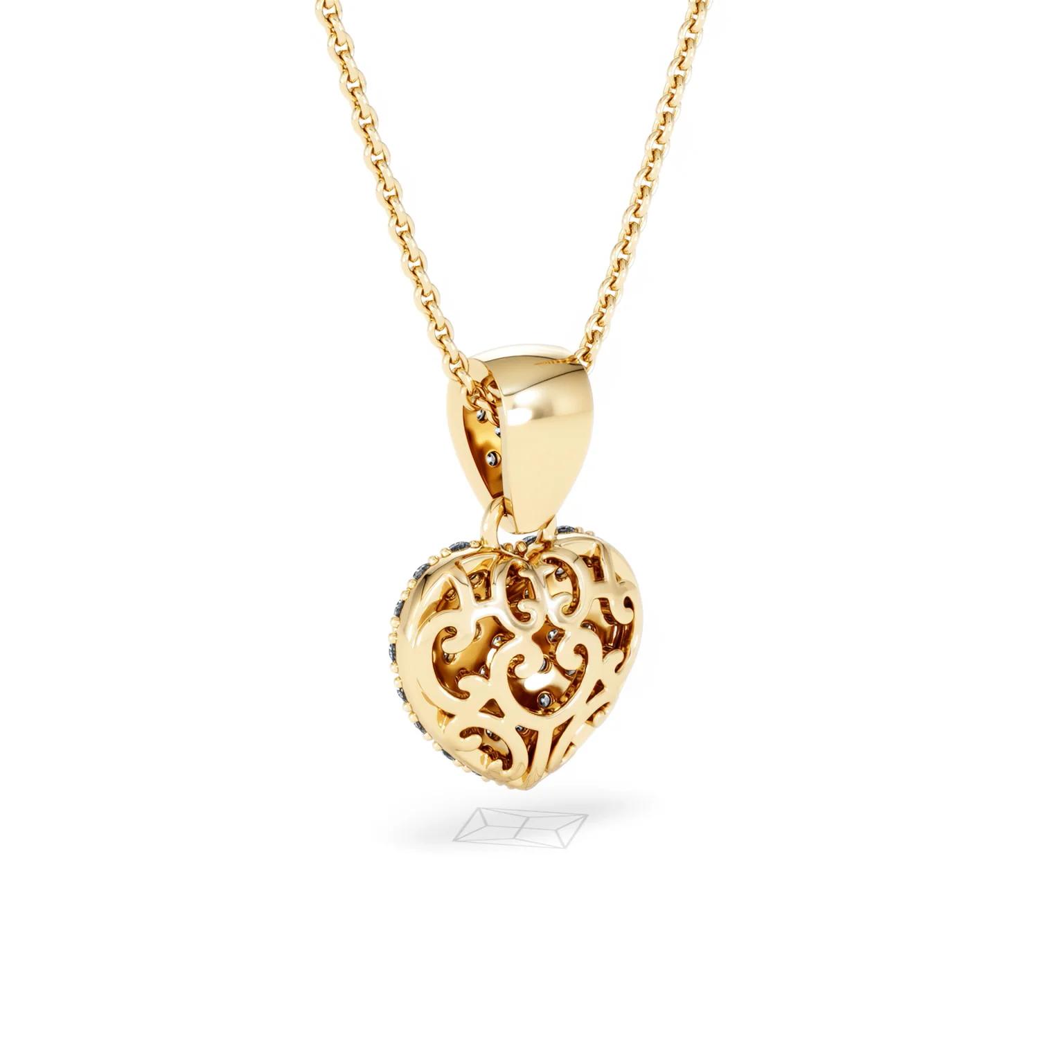 Heart Lab Diamond Necklace 0.50ct in 18K Gold Vermeil - Image 56