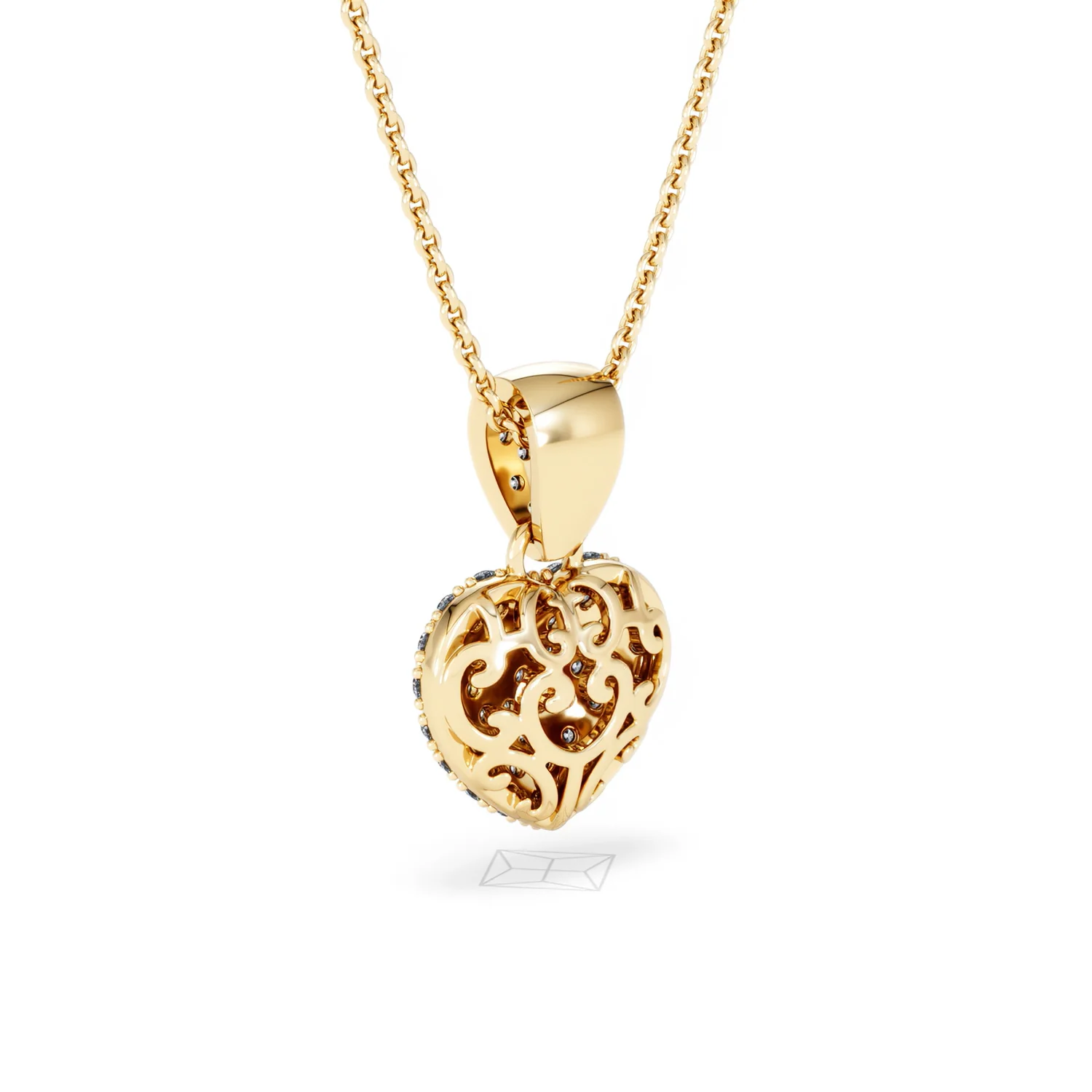 Heart Lab Diamond Necklace 0.50ct in 18K Gold Vermeil - Image 57