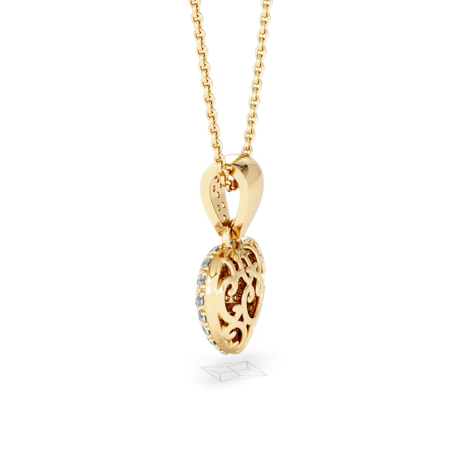 Heart Lab Diamond Necklace 0.50ct in 18K Gold Vermeil - Image 64