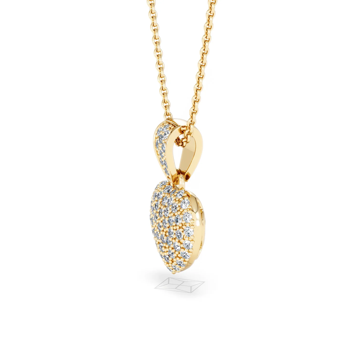 Heart Lab Diamond Necklace 0.50ct in 18K Gold Vermeil - Image 74