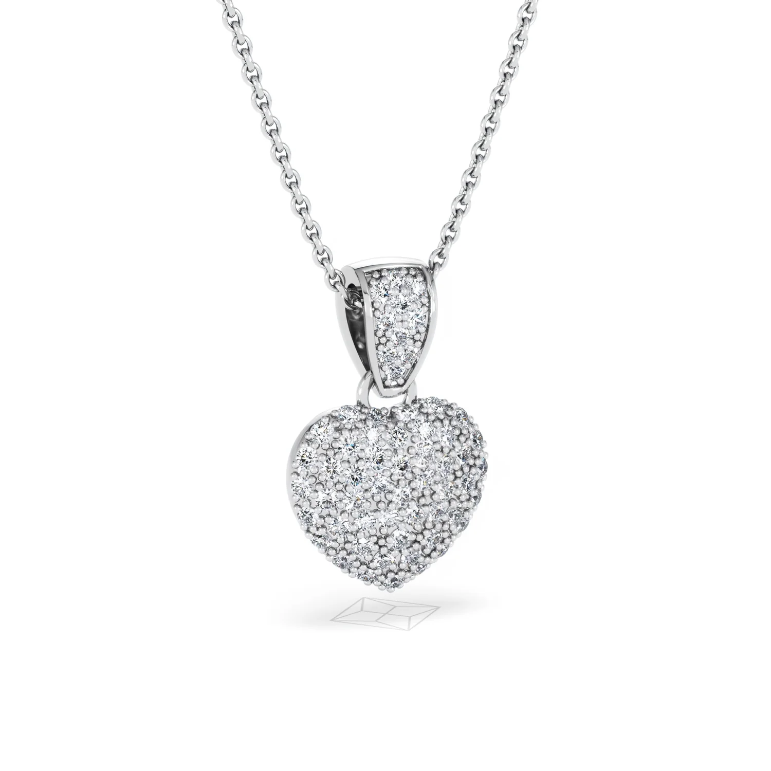 Heart Lab Diamond Necklace 0.50ct in 925 Silver - Image 17