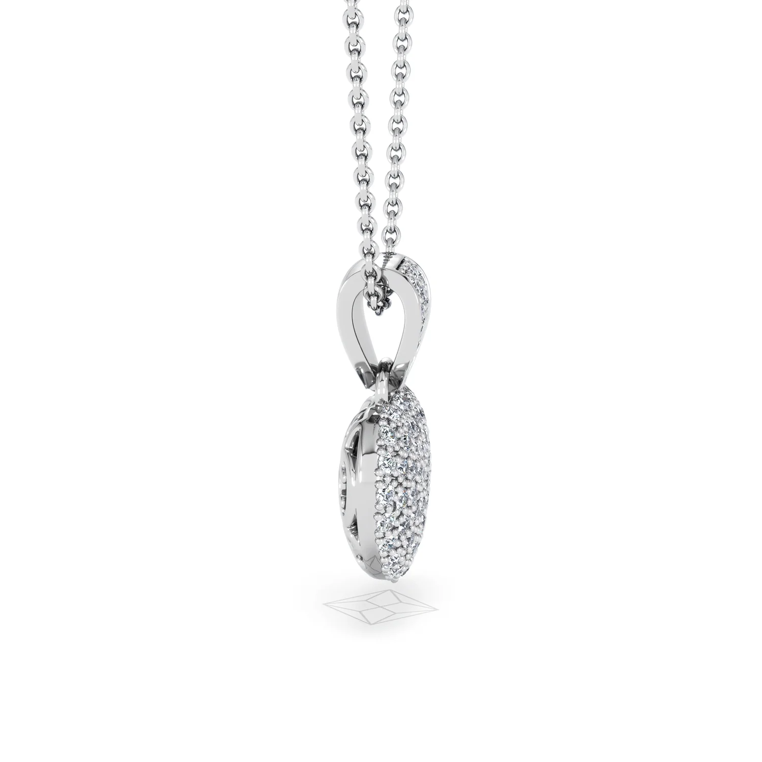 Heart Lab Diamond Necklace 0.50ct in 925 Silver - Image 30
