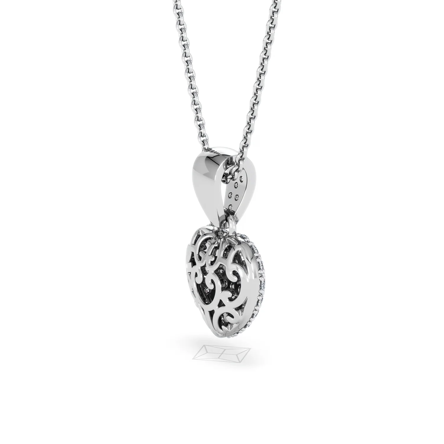 Heart Lab Diamond Necklace 0.50ct in 925 Silver - Image 39