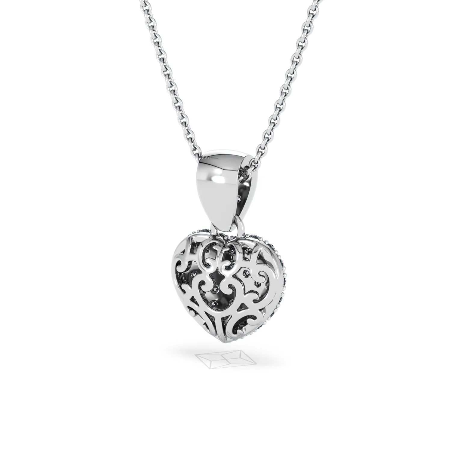 Heart Lab Diamond Necklace 0.50ct in 925 Silver - Image 46