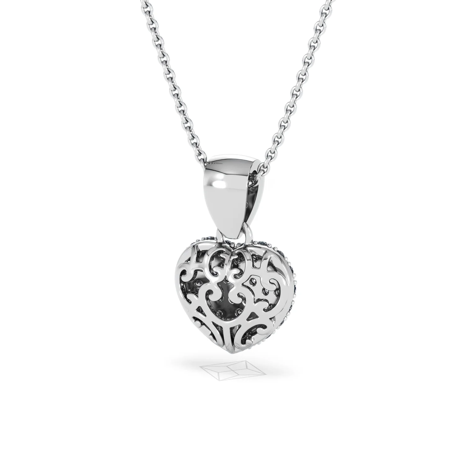 Heart Lab Diamond Necklace 0.50ct in 925 Silver - Image 47
