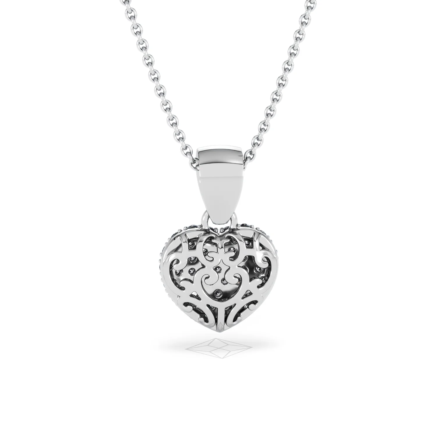 Heart Lab Diamond Necklace 0.50ct in 925 Silver - Image 53