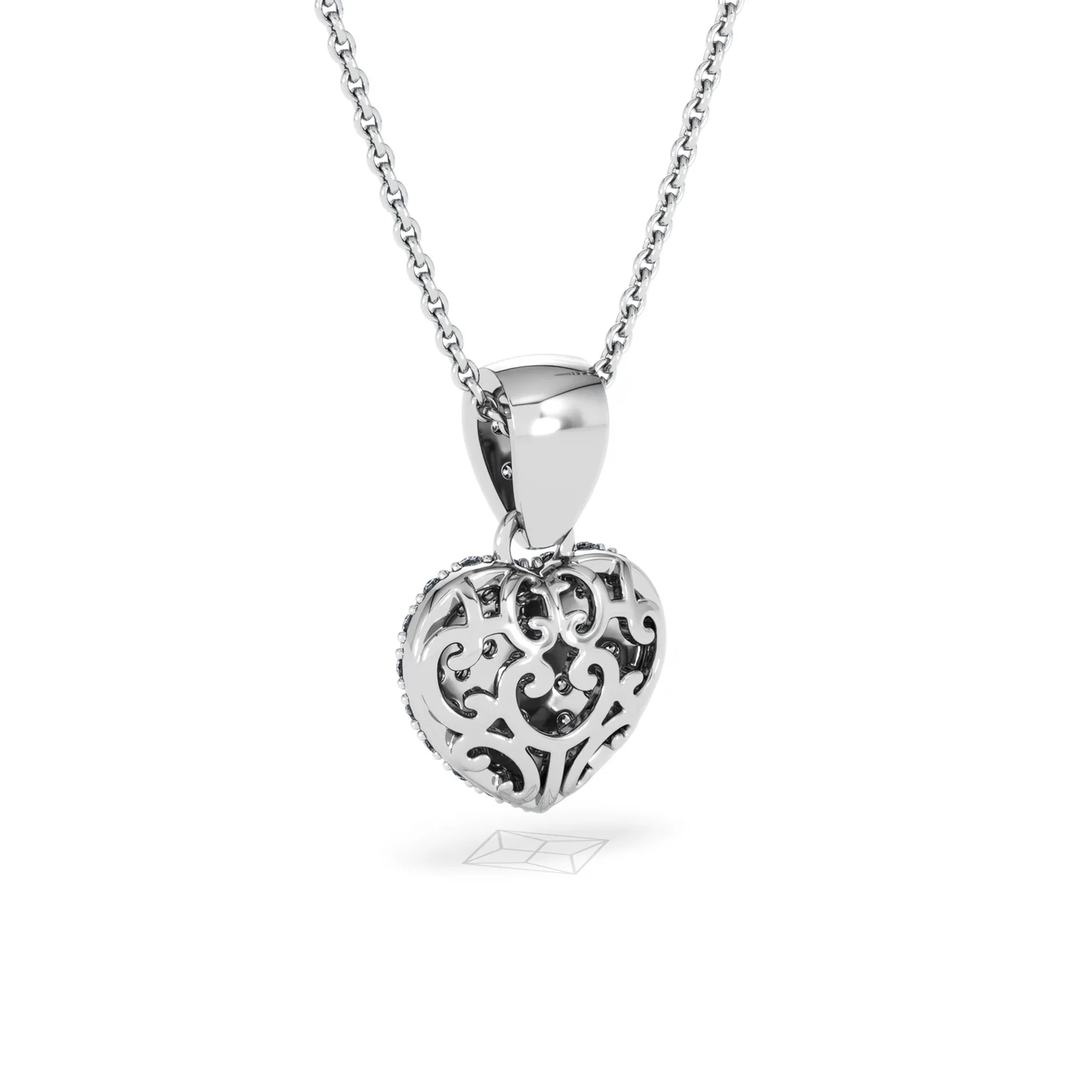 Heart Lab Diamond Necklace 0.50ct in 925 Silver - Image 58