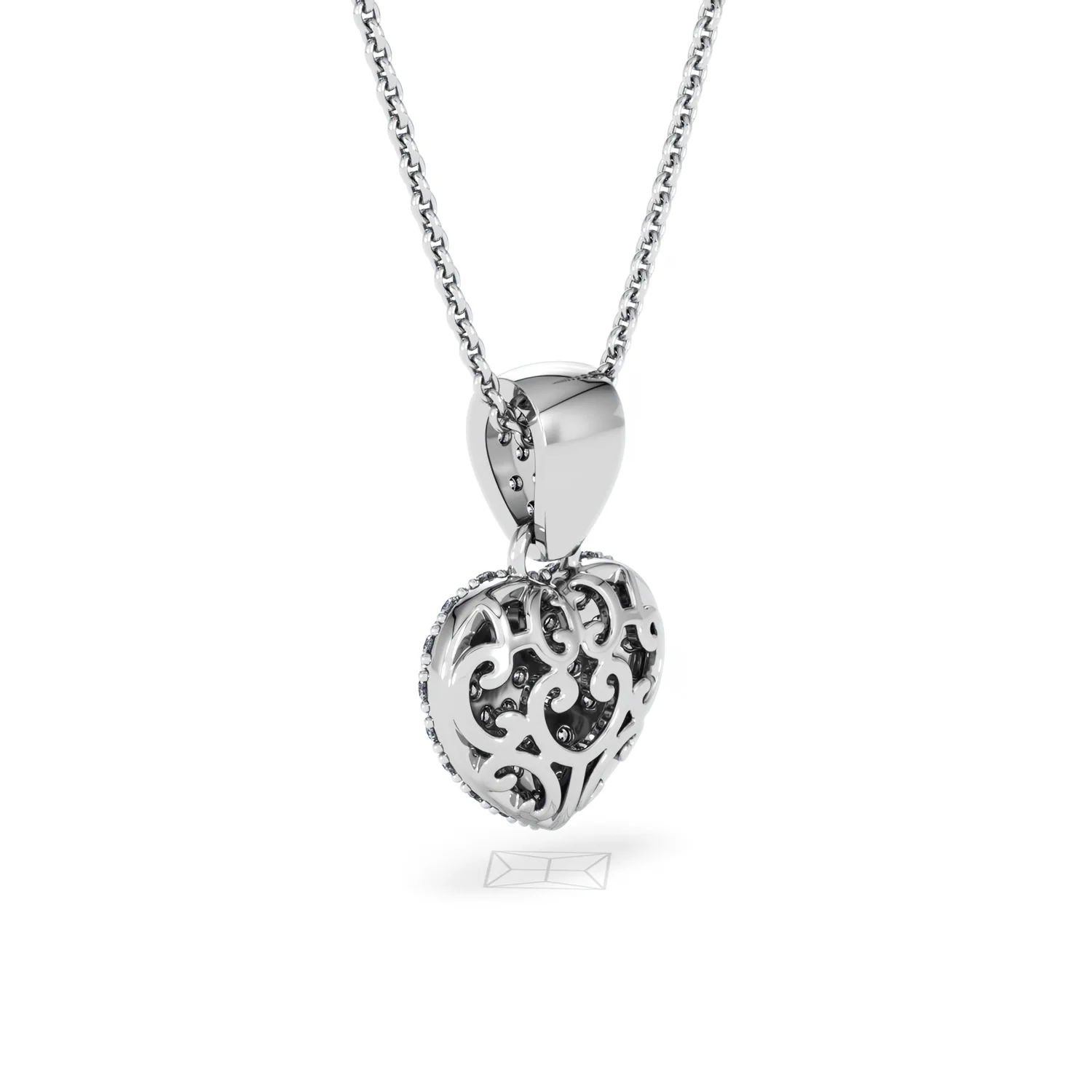 Heart Lab Diamond Necklace 0.50ct in 925 Silver - Image 61