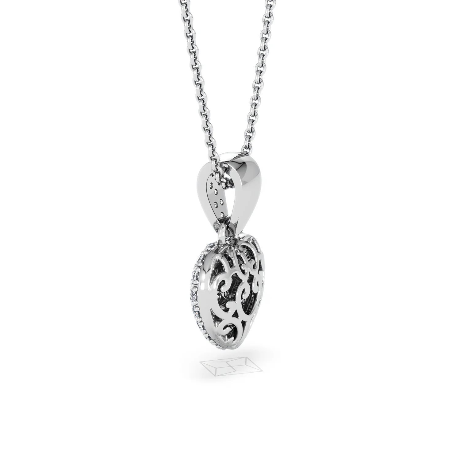 Heart Lab Diamond Necklace 0.50ct in 925 Silver - Image 66