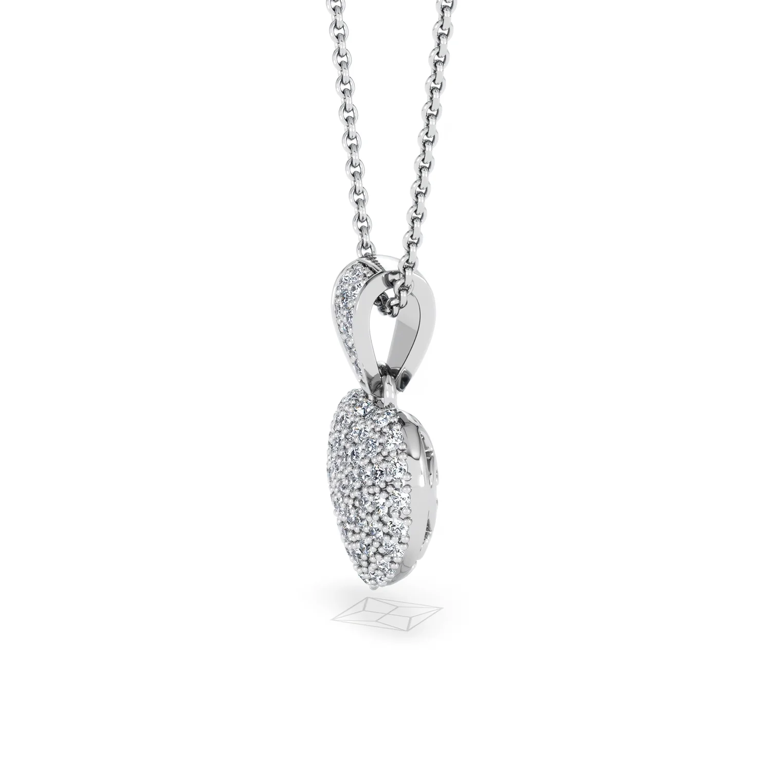 Heart Lab Diamond Necklace 0.50ct in 925 Silver - Image 76