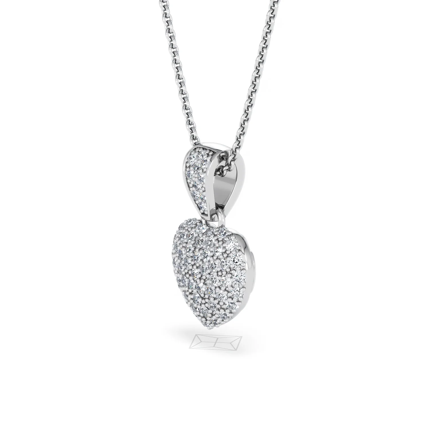 Heart Lab Diamond Necklace 0.50ct in 925 Silver - Image 80