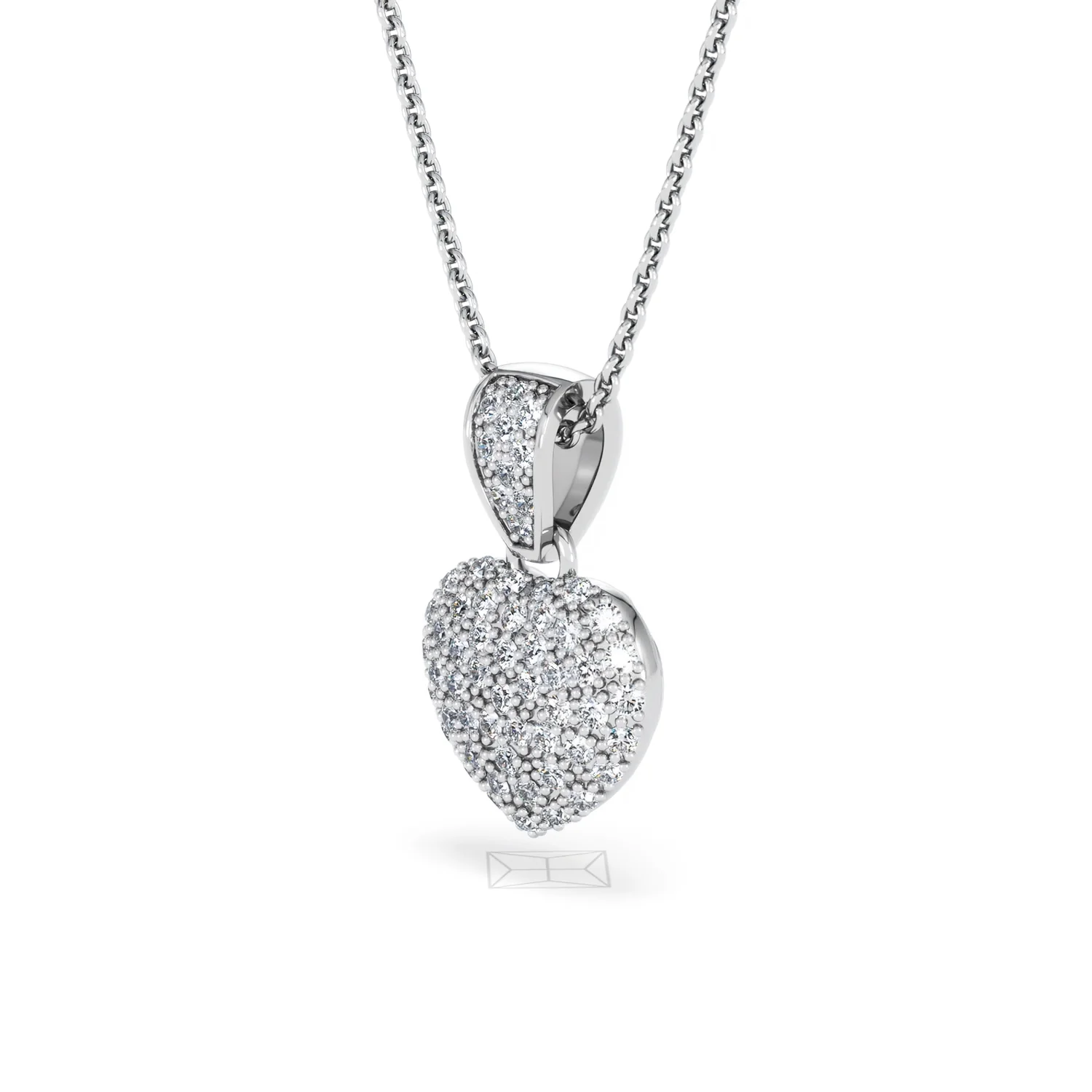 Heart Lab Diamond Necklace 0.50ct in 925 Silver - Image 82
