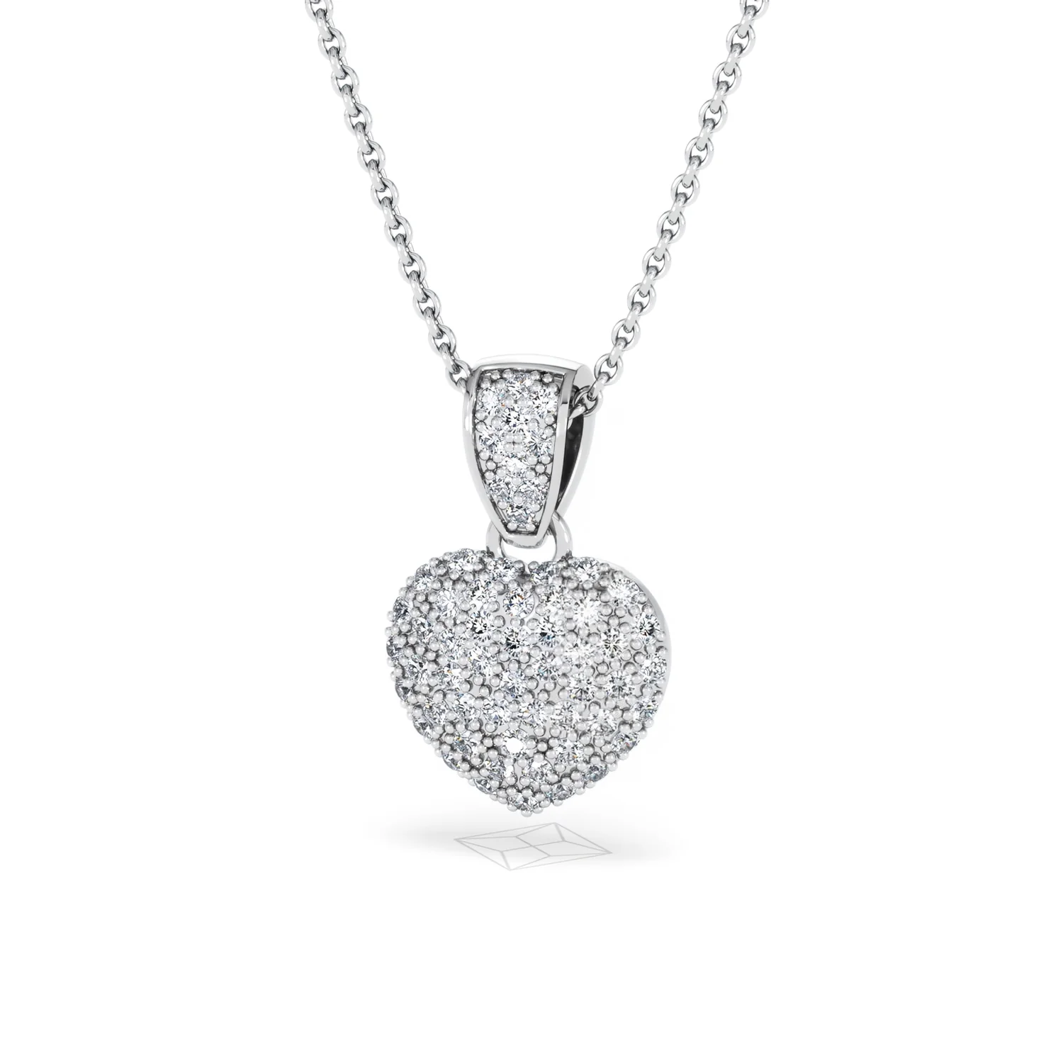 Heart Lab Diamond Necklace 0.50ct in 925 Silver - Image 88