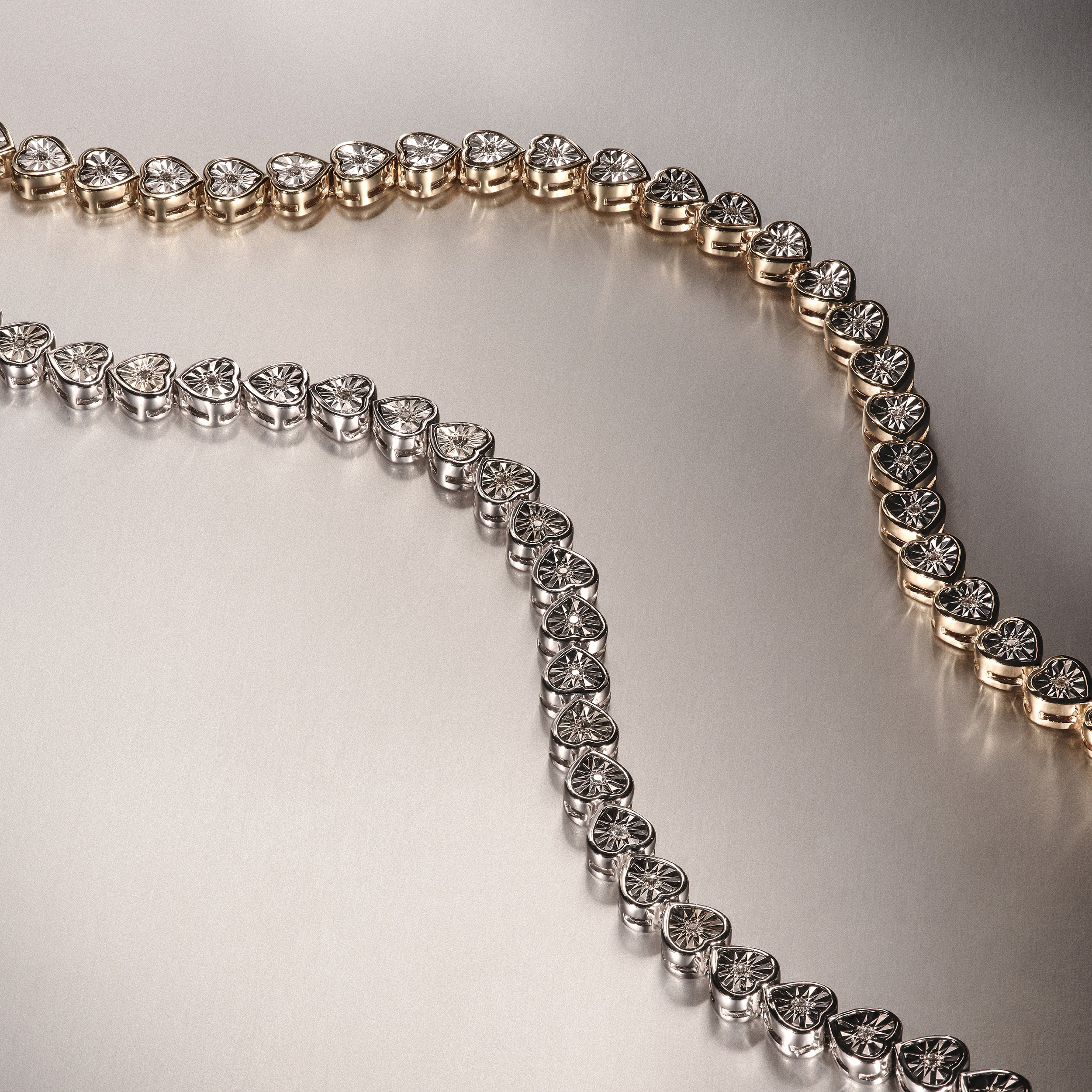 Heart Tennis Bracelet Lab Diamond 0.15ct in 18K Gold Vermeil - Image 10