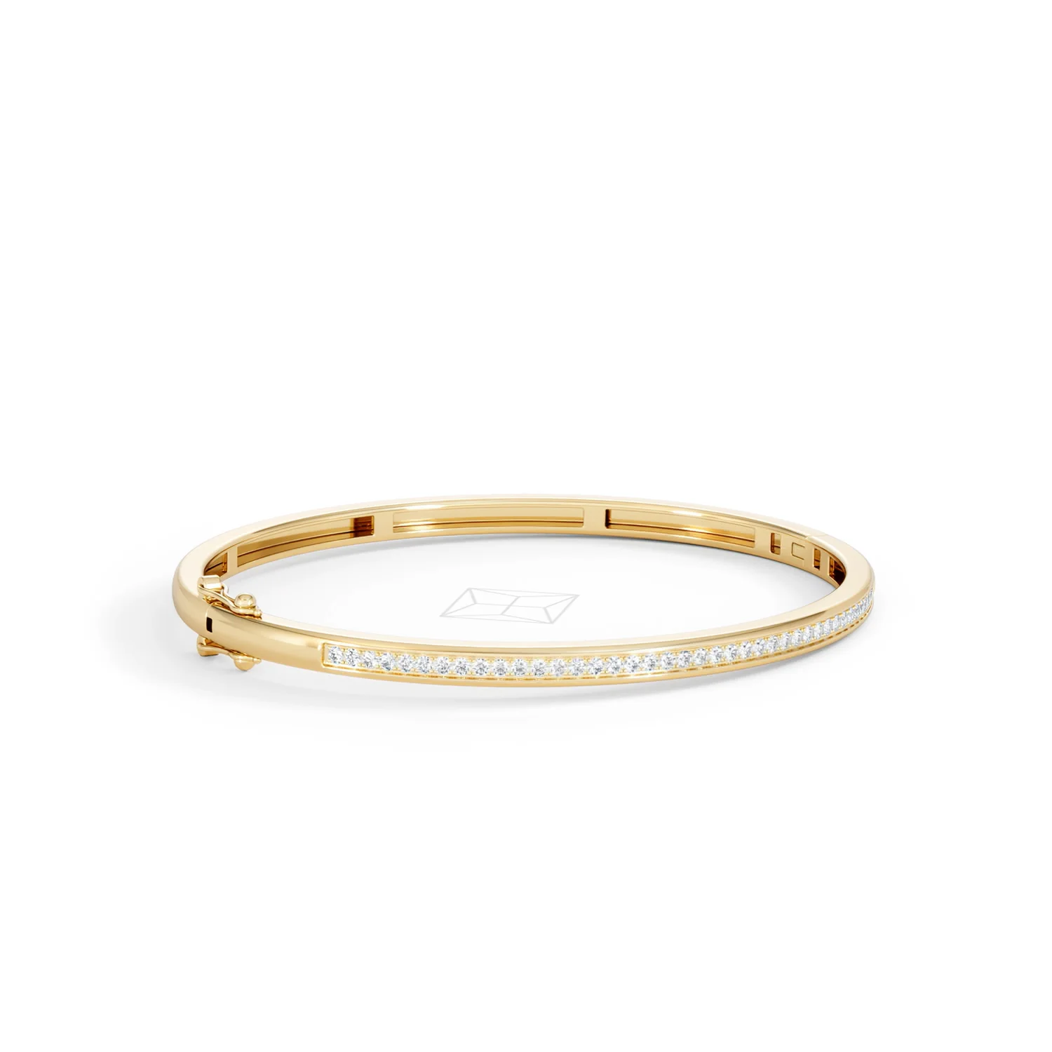 Heritage 0.50ct Round Cut Lab Diamond Bangle in 18K Gold Vermeil - Image 16
