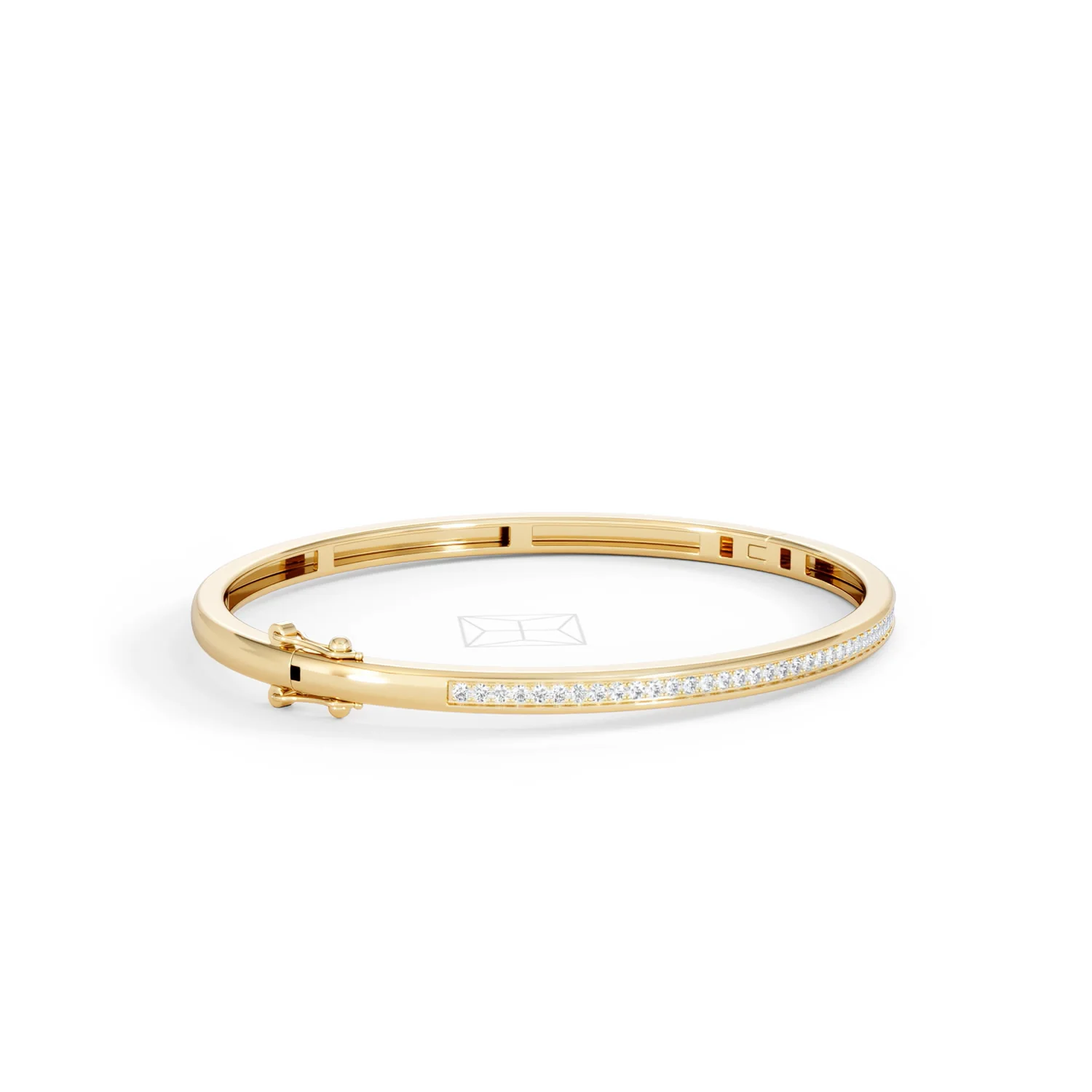 Heritage 0.50ct Round Cut Lab Diamond Bangle in 18K Gold Vermeil - Image 20