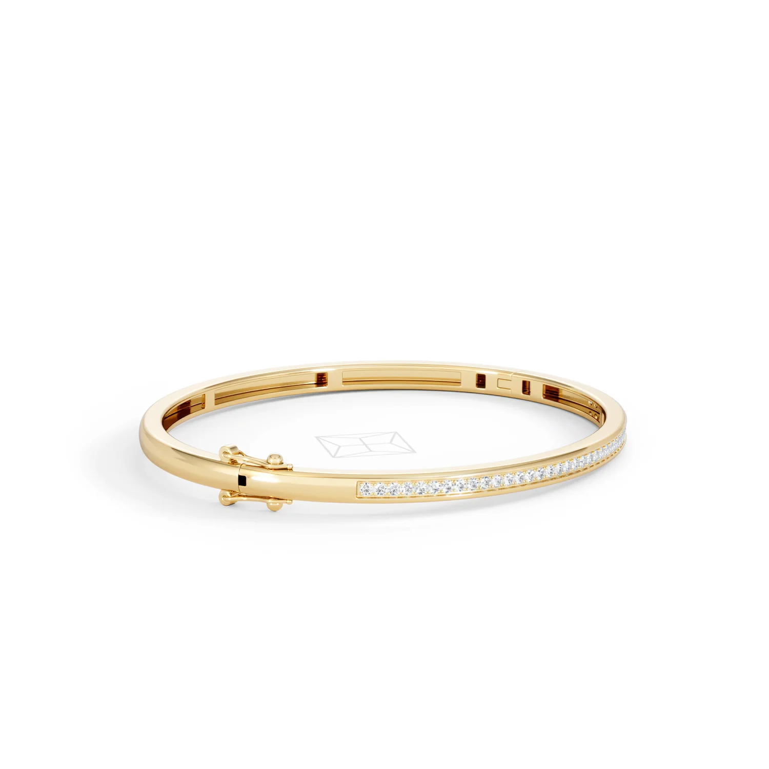 Heritage 0.50ct Round Cut Lab Diamond Bangle in 18K Gold Vermeil - Image 22