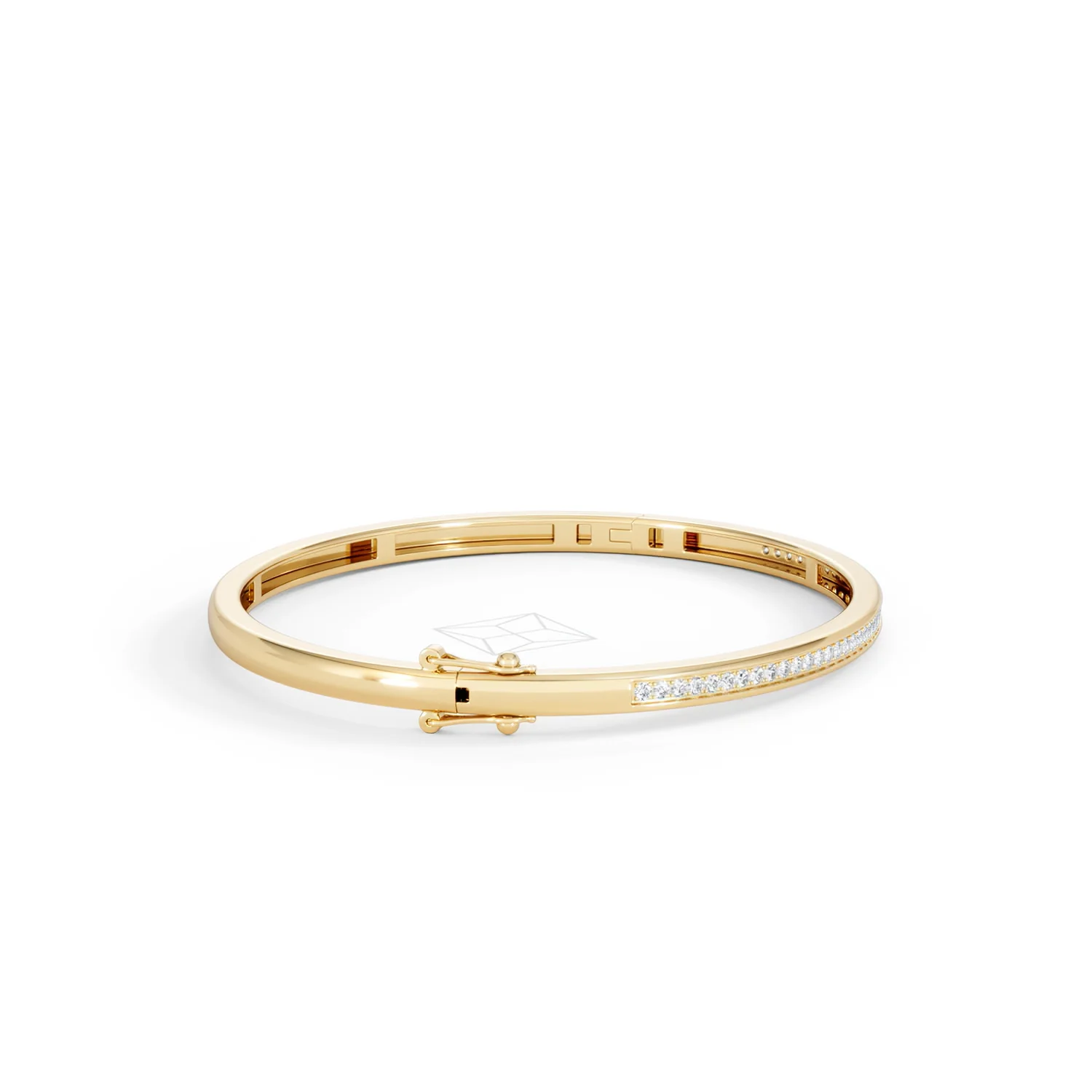 Heritage 0.50ct Round Cut Lab Diamond Bangle in 18K Gold Vermeil - Image 26