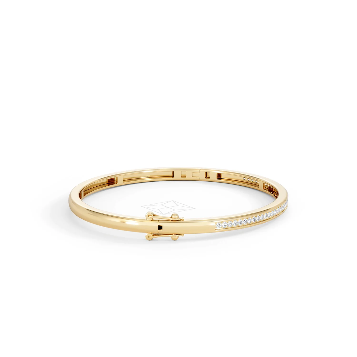 Heritage 0.50ct Round Cut Lab Diamond Bangle in 18K Gold Vermeil - Image 27