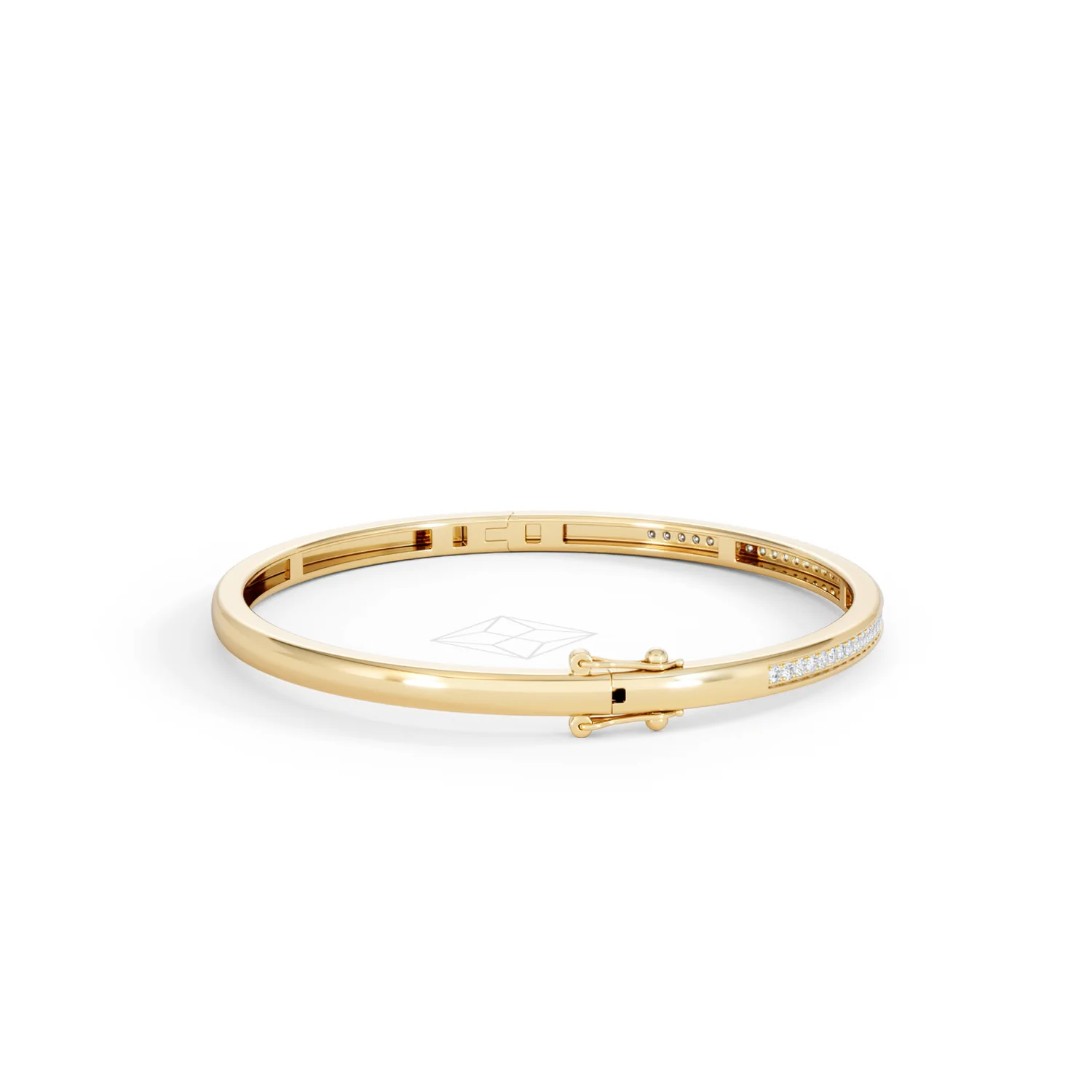 Heritage 0.50ct Round Cut Lab Diamond Bangle in 18K Gold Vermeil - Image 31