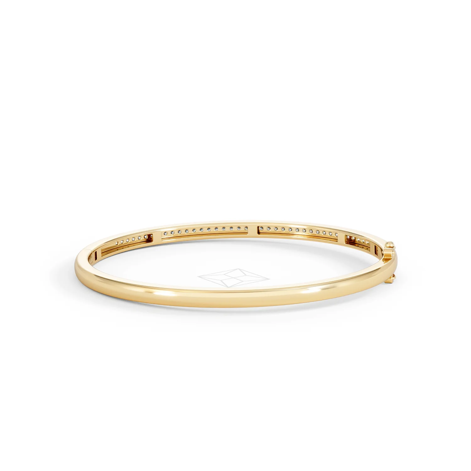 Heritage 0.50ct Round Cut Lab Diamond Bangle in 18K Gold Vermeil - Image 47