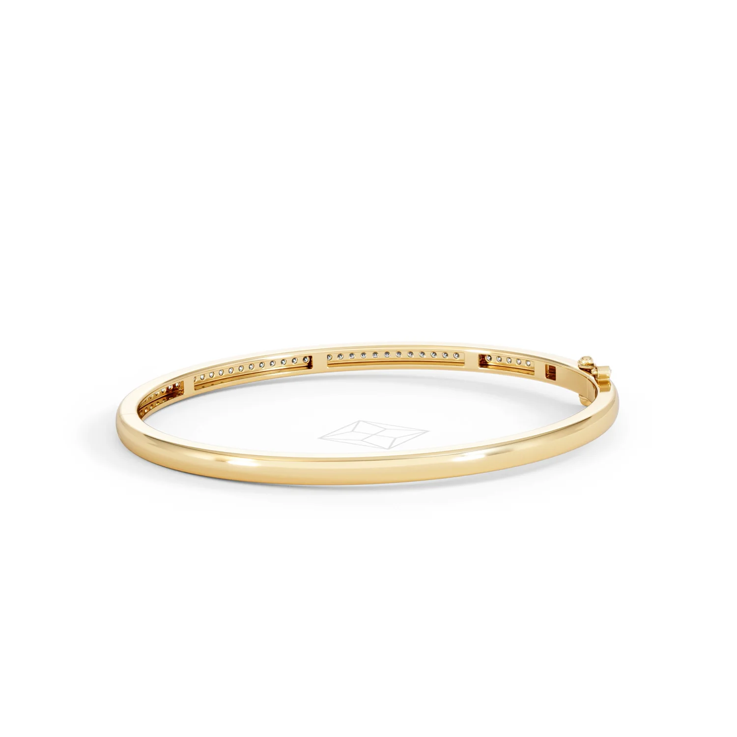 Heritage 0.50ct Round Cut Lab Diamond Bangle in 18K Gold Vermeil - Image 52