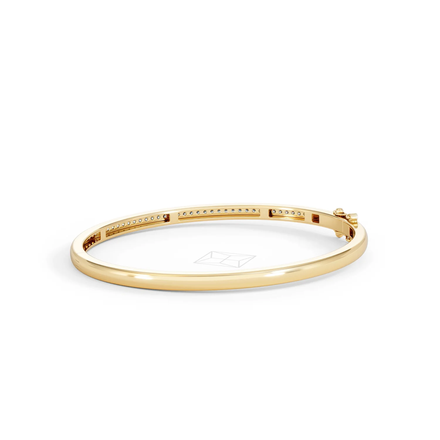 Heritage 0.50ct Round Cut Lab Diamond Bangle in 18K Gold Vermeil - Image 54