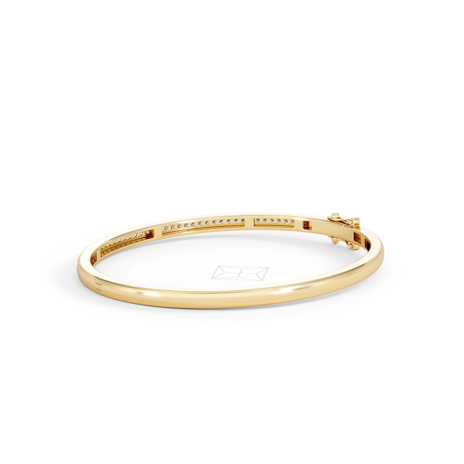 Heritage 0.50ct Round Cut Lab Diamond Bangle in 18K Gold Vermeil - Image 57