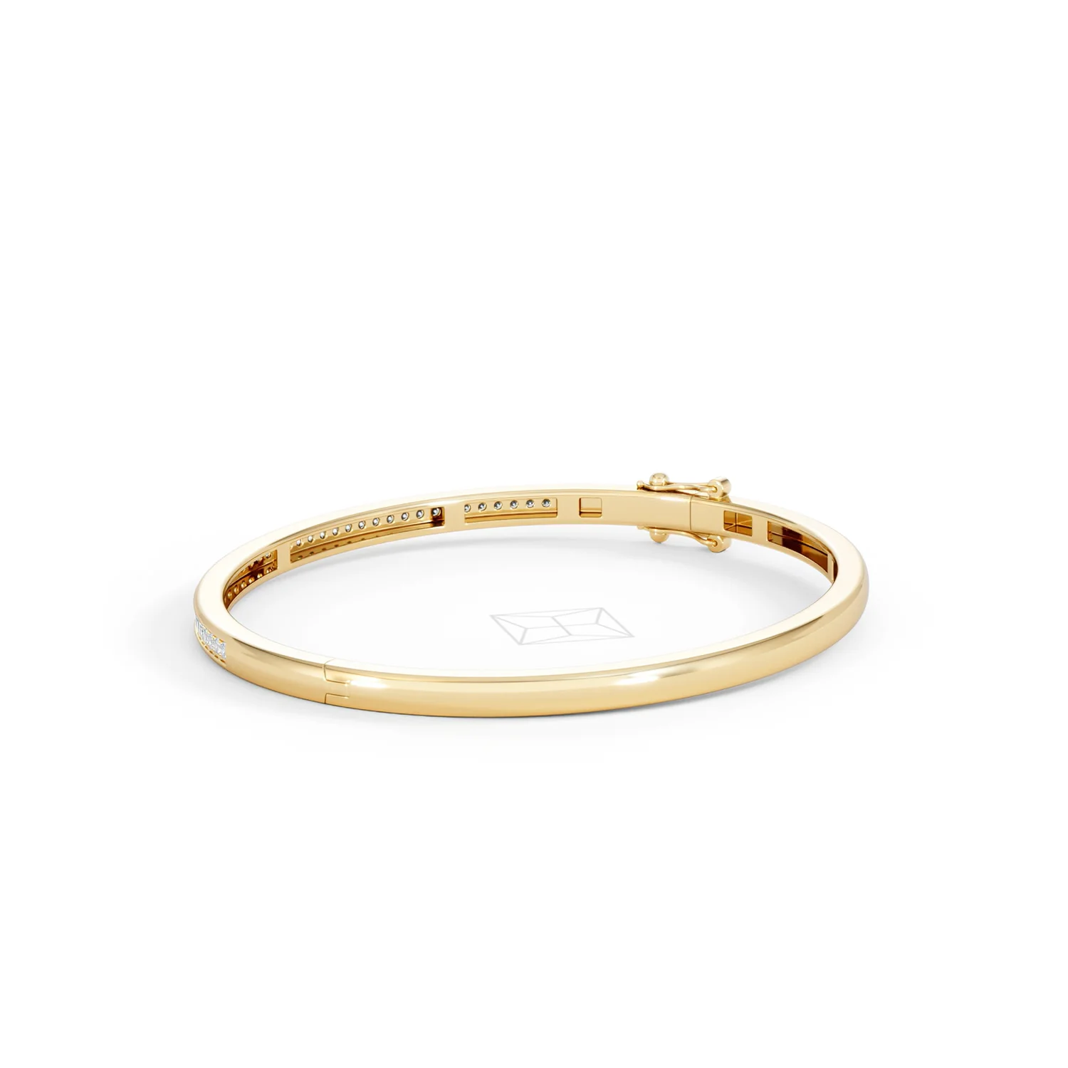 Heritage 0.50ct Round Cut Lab Diamond Bangle in 18K Gold Vermeil - Image 62