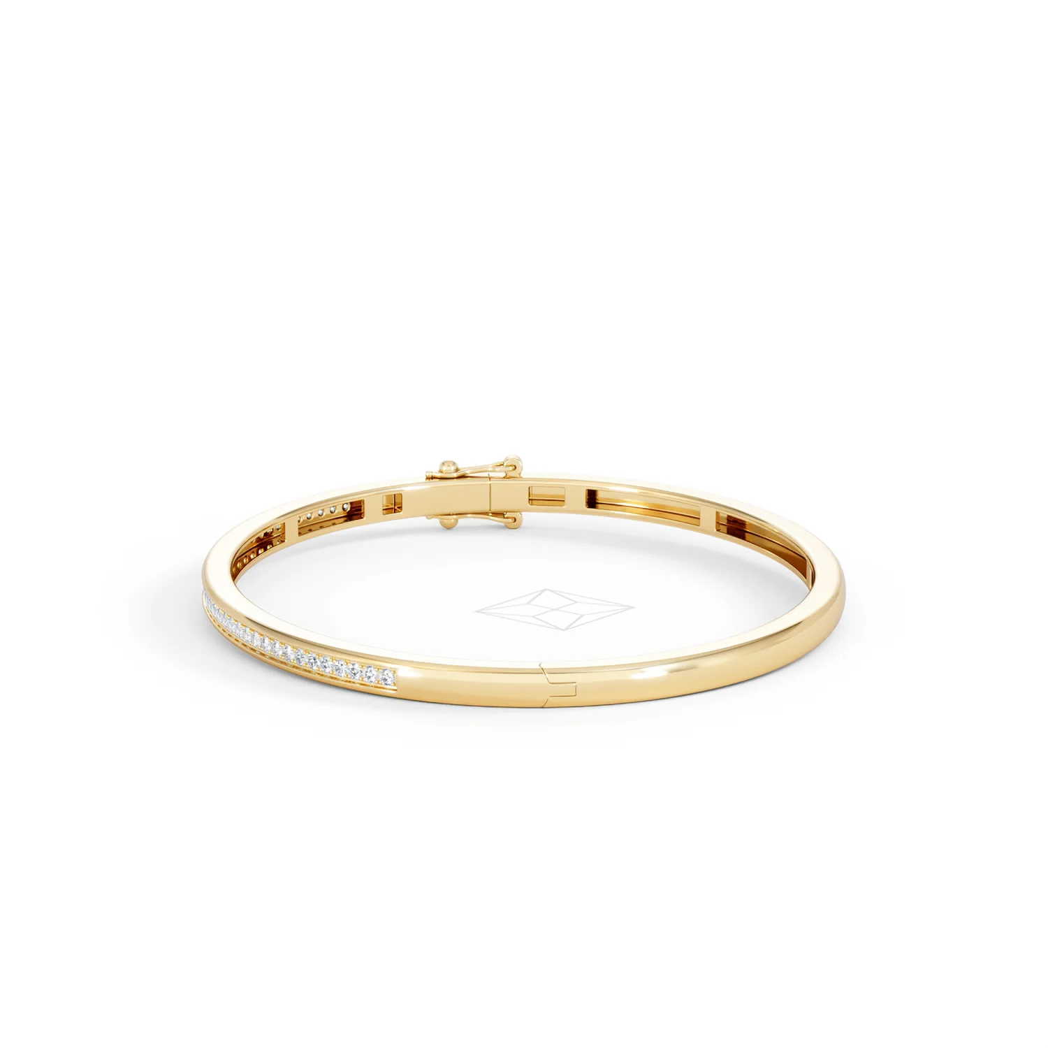 Heritage 0.50ct Round Cut Lab Diamond Bangle in 18K Gold Vermeil - Image 70