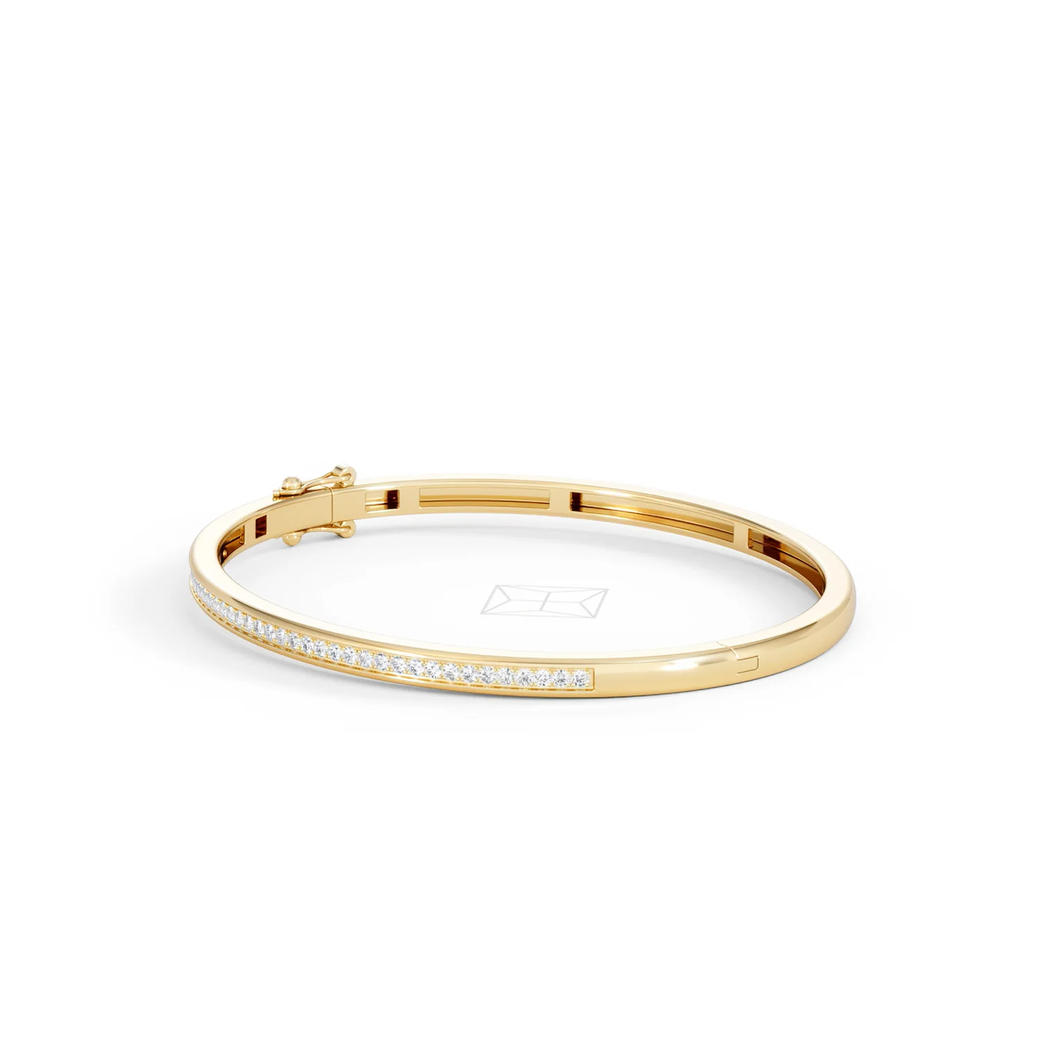 Heritage 0.50ct Round Cut Lab Diamond Bangle in 18K Gold Vermeil - Image 77