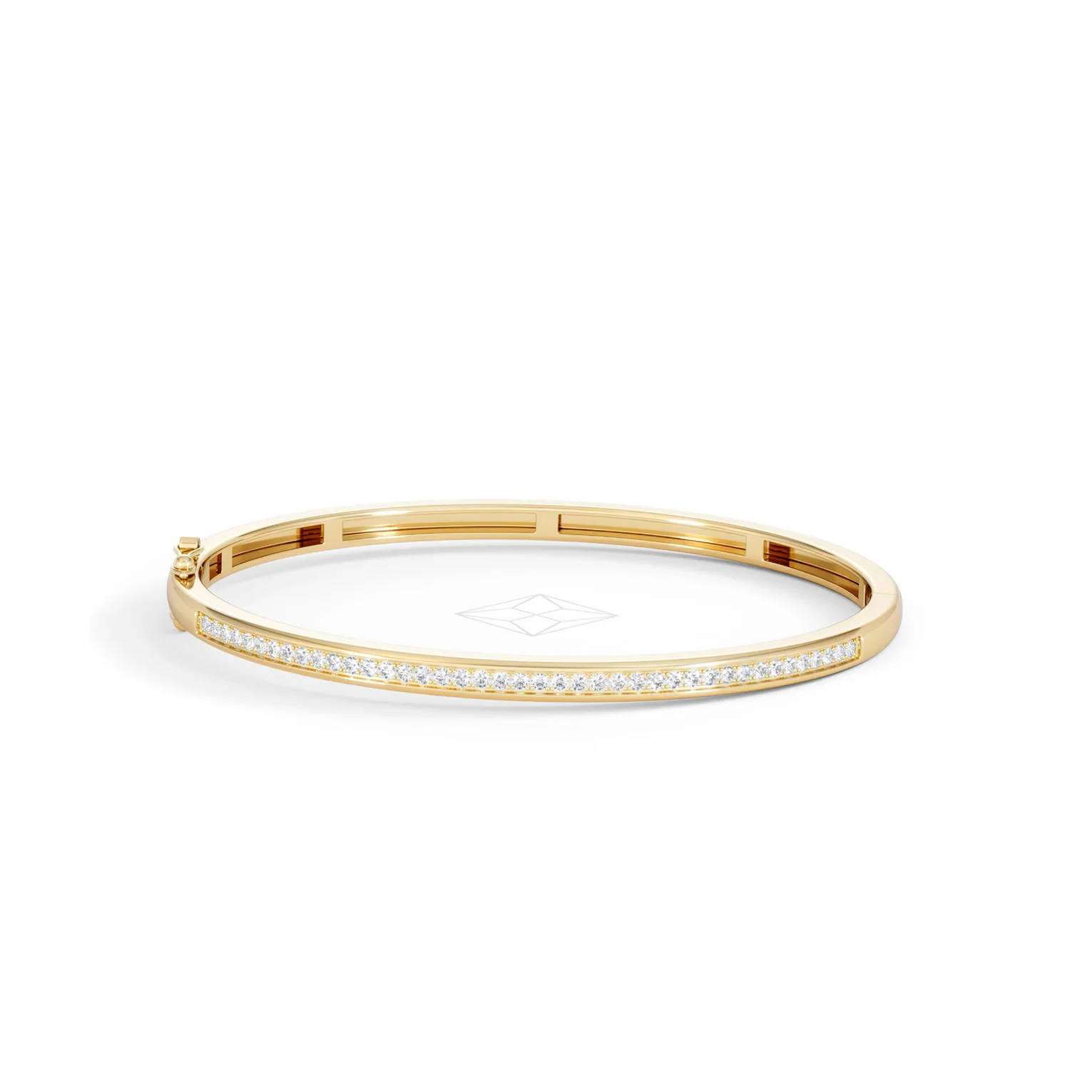 Heritage 0.50ct Round Cut Lab Diamond Bangle in 18K Gold Vermeil - Image 88