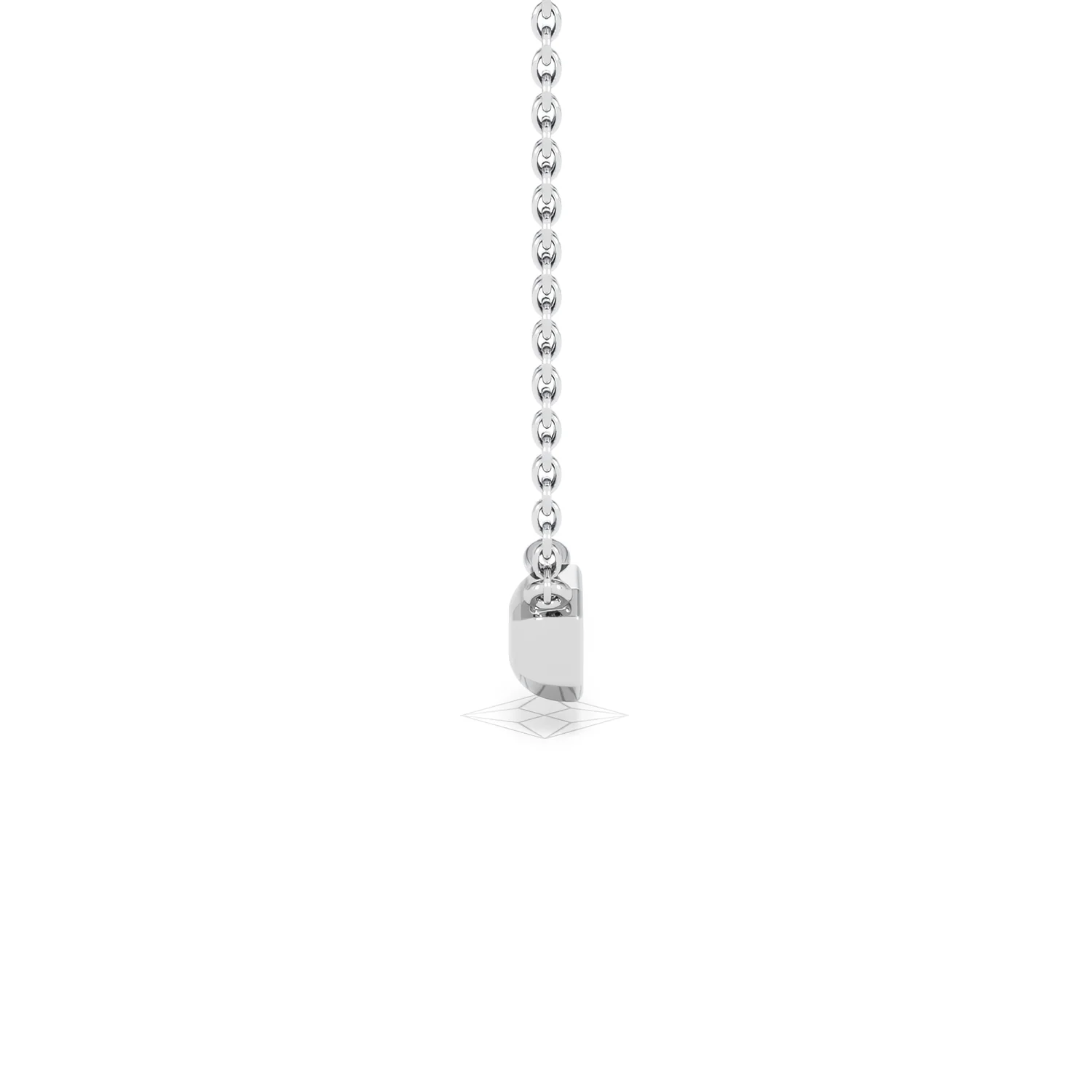 Horizon Emerald Cut Lab Diamond Solitaire Necklace 0.25ct H/SI in 925 Silver - Image 30