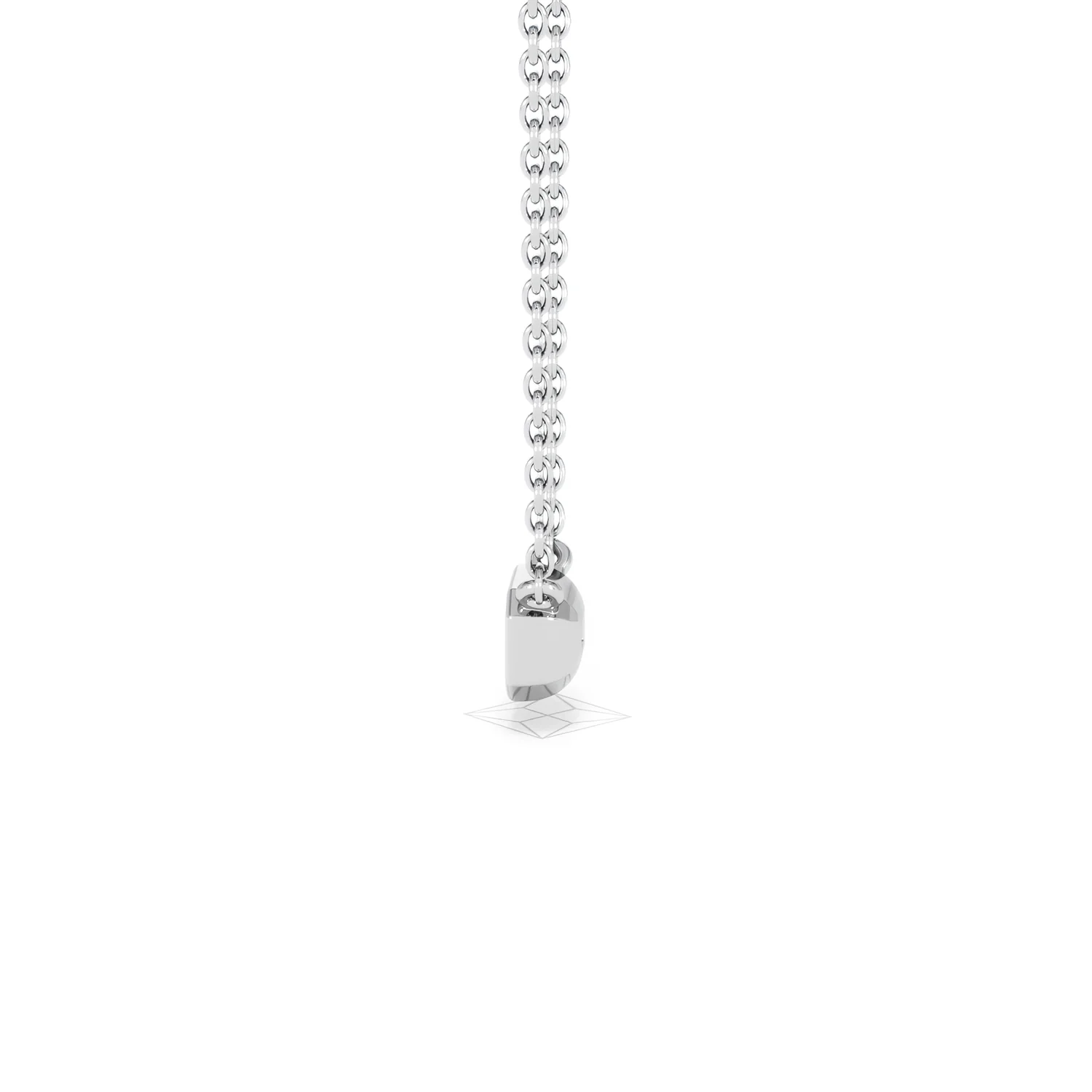 Horizon Emerald Cut Lab Diamond Solitaire Necklace 0.25ct H/SI in 925 Silver - Image 69