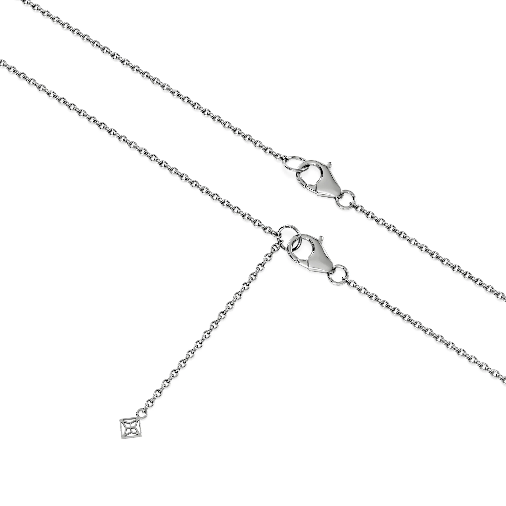 Horizon Emerald Cut Lab Diamond Solitaire Necklace 0.25ct H/SI in 925 Silver - Image 7