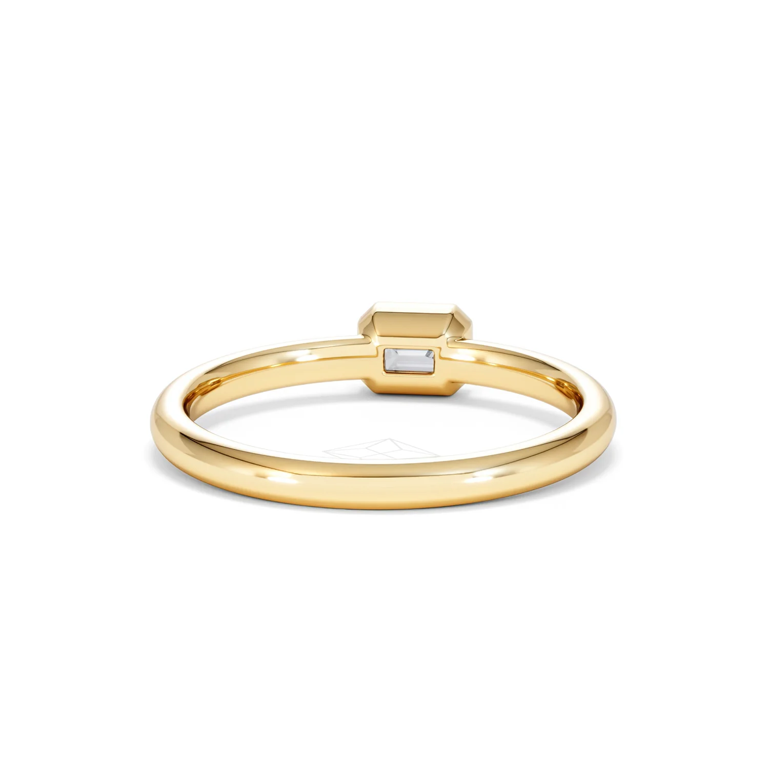 Horizon Emerald Cut Lab Diamond Solitaire Ring 0.25ct H/SI in 9K Gold - Image 48