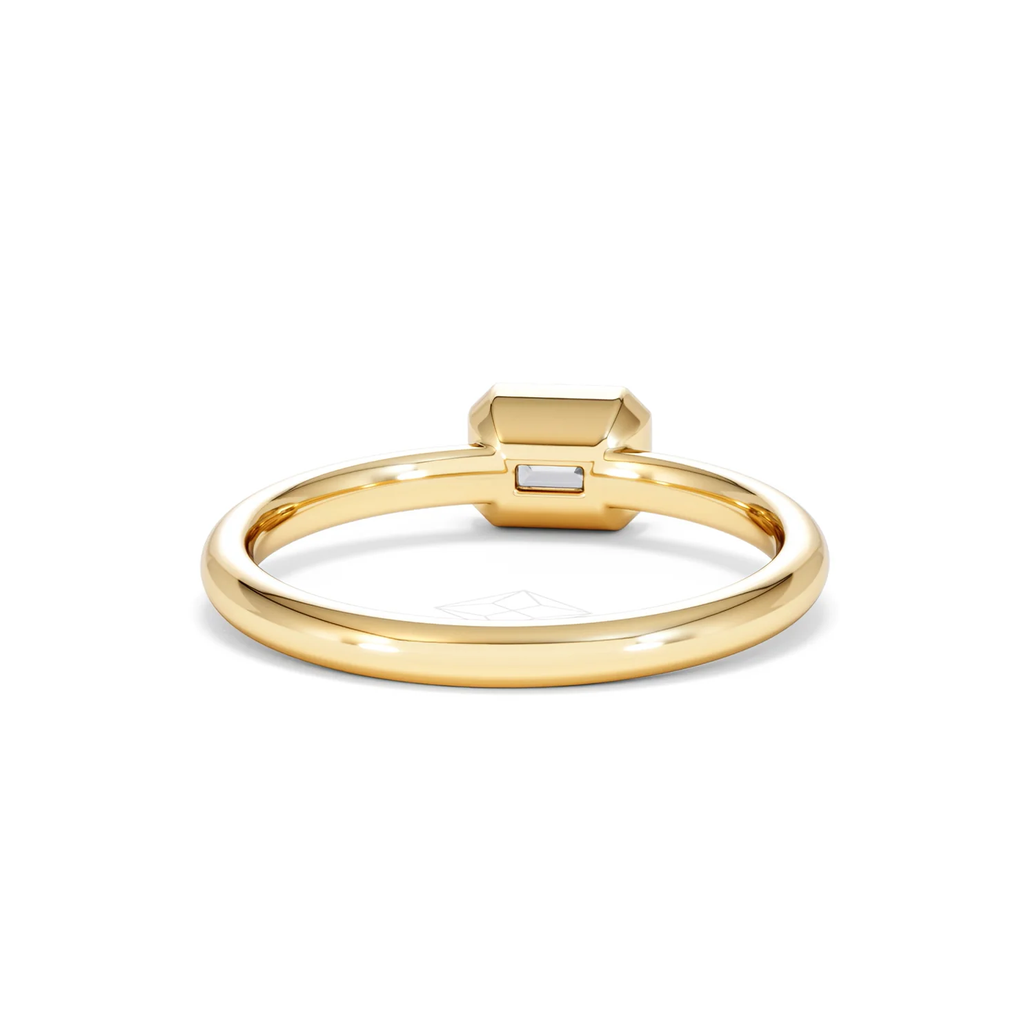 Horizon Emerald Cut Lab Diamond Solitaire Ring 0.50ct H/SI in 9K Gold - Image 48