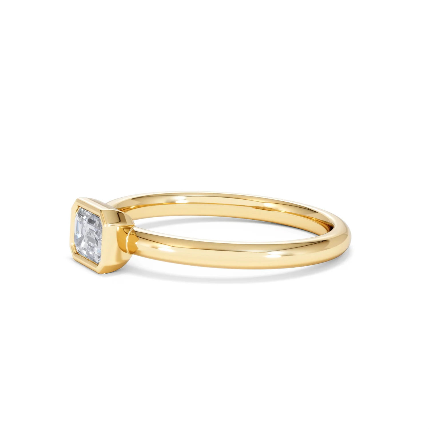 Horizon Emerald Cut Lab Diamond Solitaire Ring 0.50ct H/SI in 9K Gold - Image 76