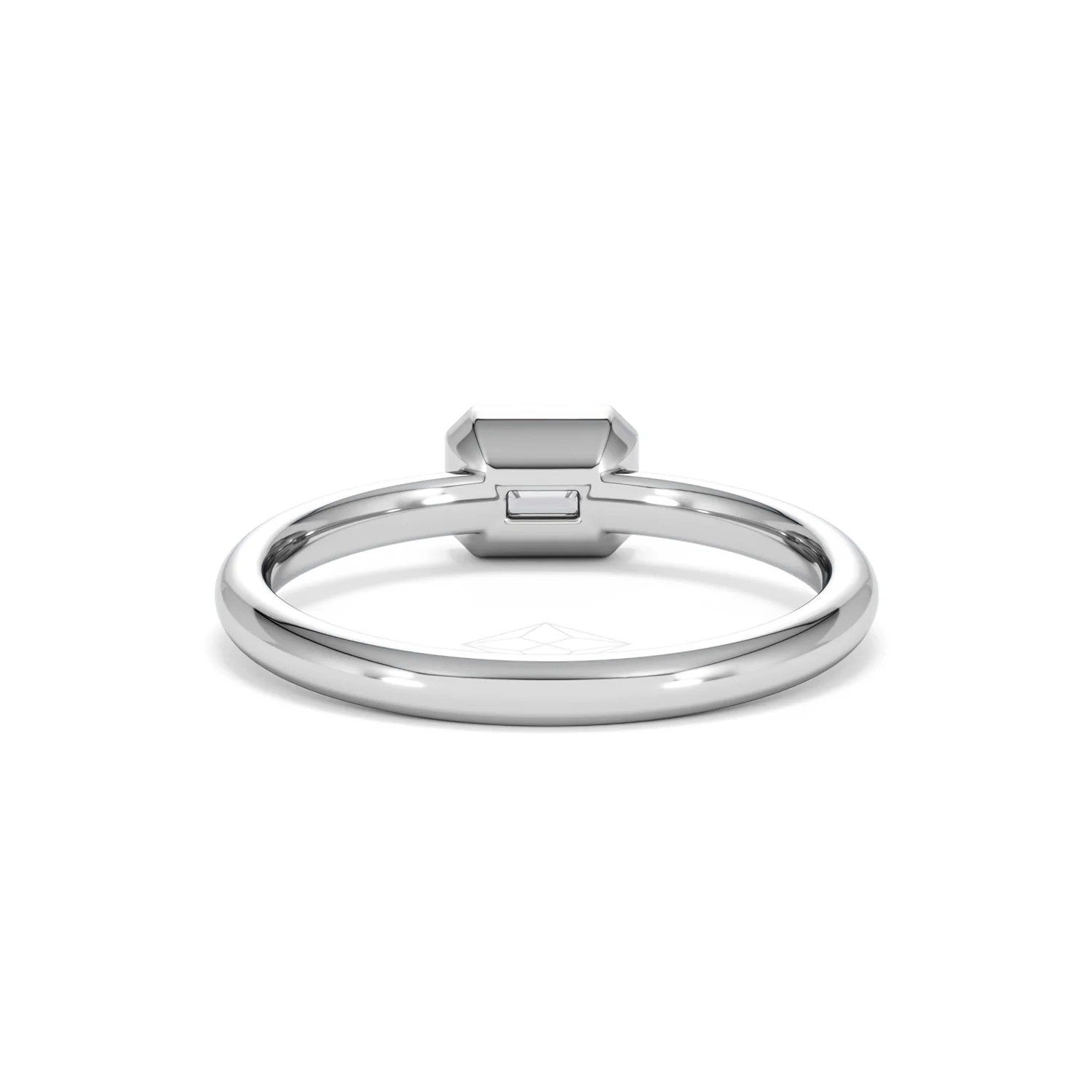 Horizon Emerald Cut Lab Diamond Solitaire Ring 0.50ct H/SI in 9K White Gold - Image 50