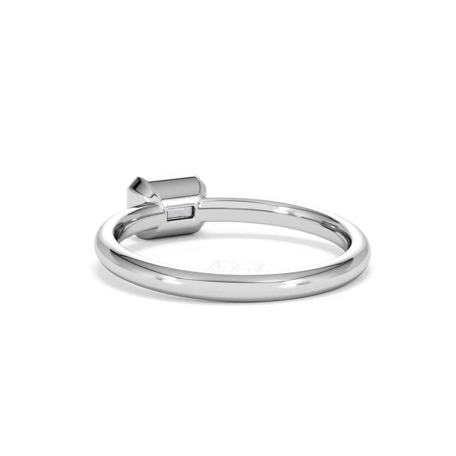 Horizon Emerald Cut Lab Diamond Solitaire Ring 0.50ct H/SI in 9K White Gold - Image 56