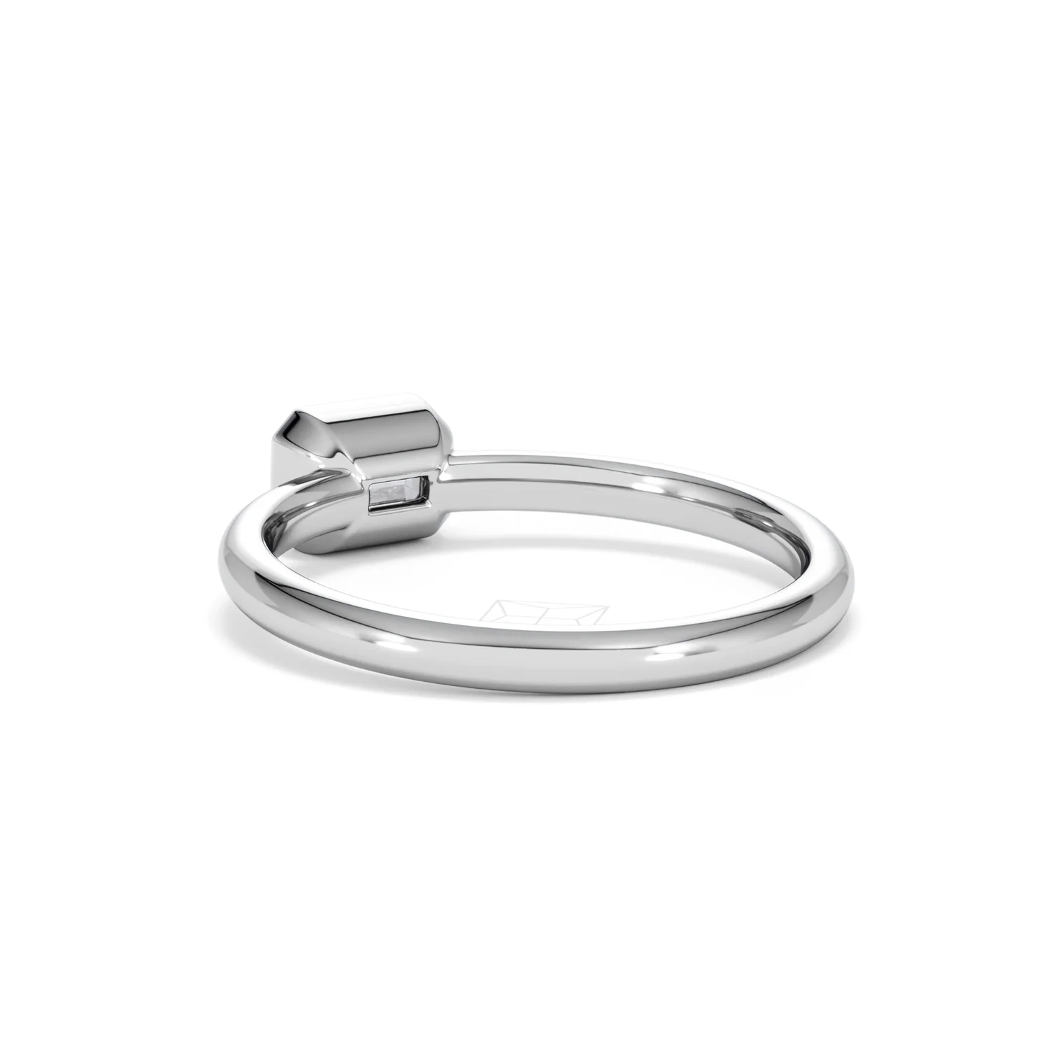 Horizon Emerald Cut Lab Diamond Solitaire Ring 0.50ct H/SI in 9K White Gold - Image 57
