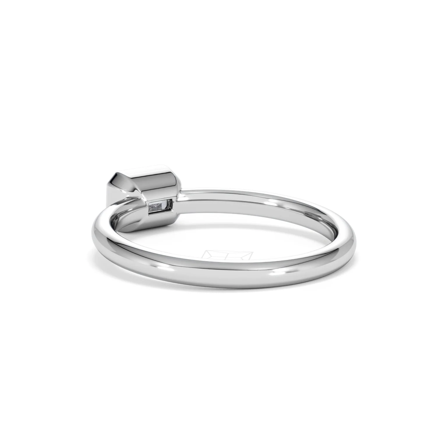 Horizon Emerald Cut Lab Diamond Solitaire Ring 0.50ct H/SI in 9K White Gold - Image 58