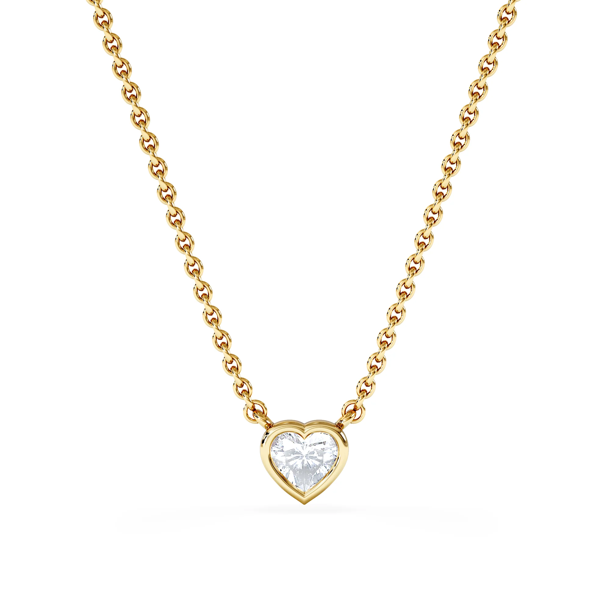 Horizon Heart Cut Lab Diamond Solitaire Necklace 0.25ct H/SI in 18k Gold Vermeil - Image 3