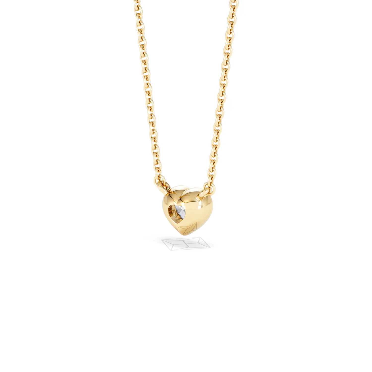 Horizon Heart Cut Lab Diamond Solitaire Necklace 0.25ct H/SI in 18k Gold Vermeil - Image 43