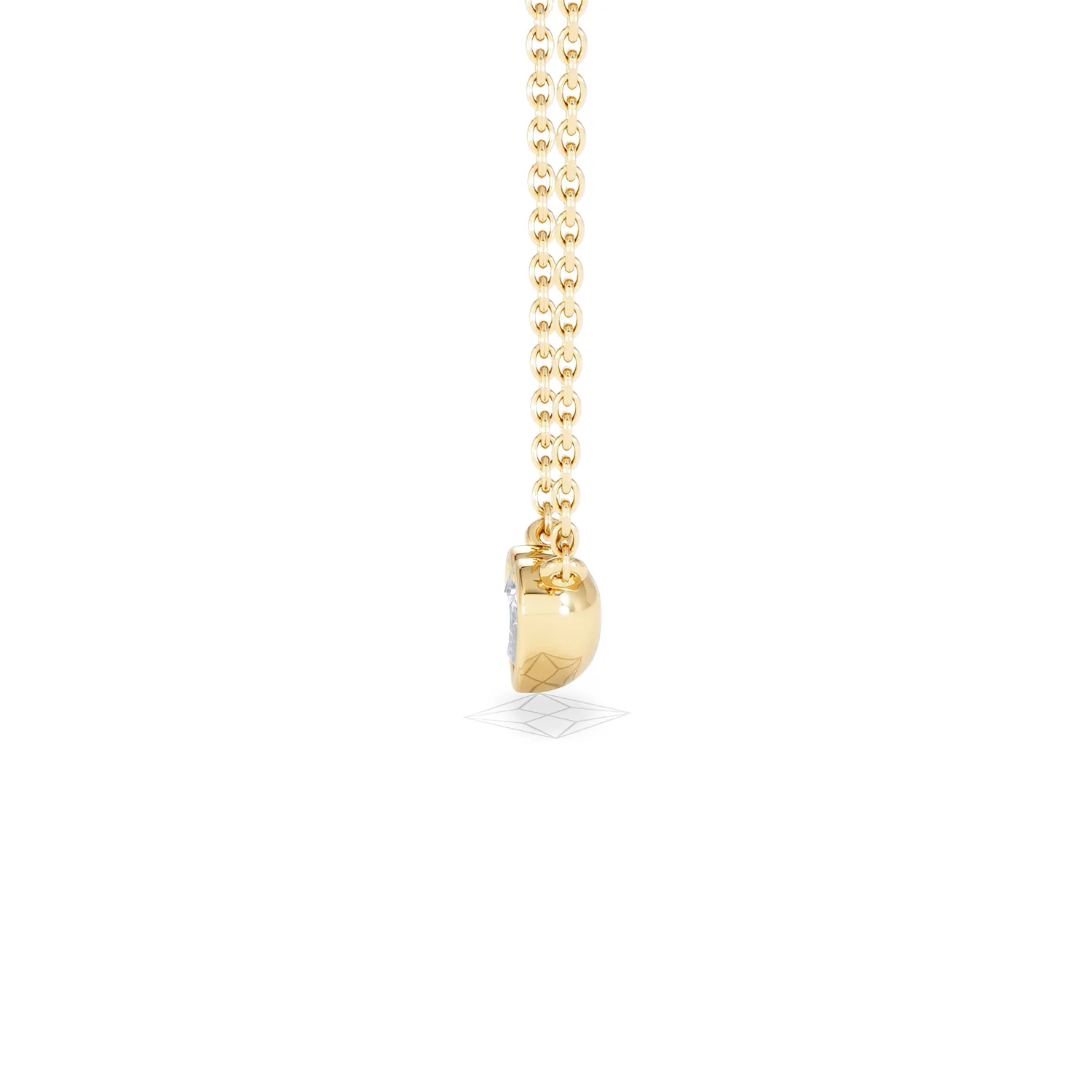 Horizon Heart Cut Lab Diamond Solitaire Necklace 0.25ct H/SI in 18k Gold Vermeil - Image 71