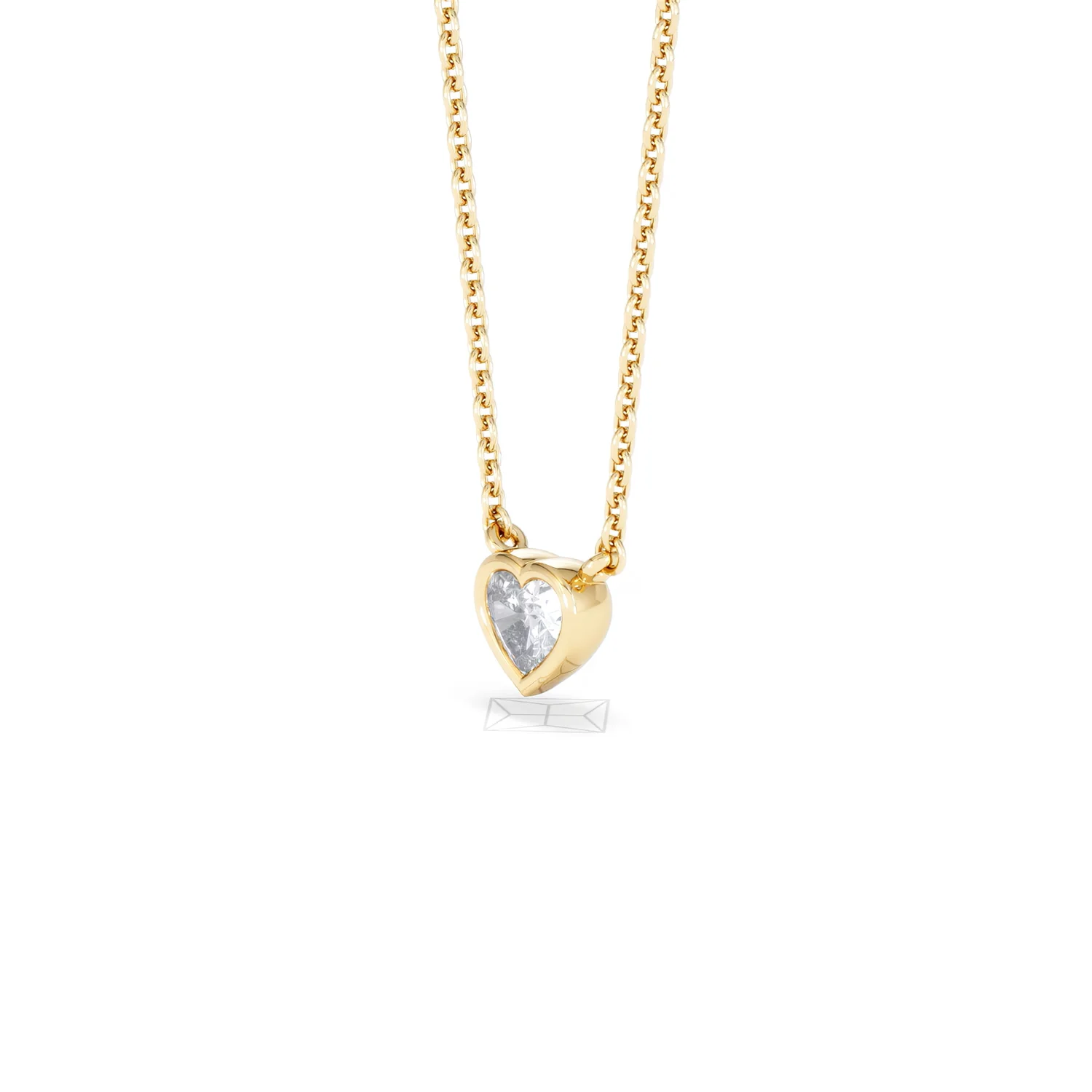 Horizon Heart Cut Lab Diamond Solitaire Necklace 0.25ct H/SI in 18k Gold Vermeil - Image 79