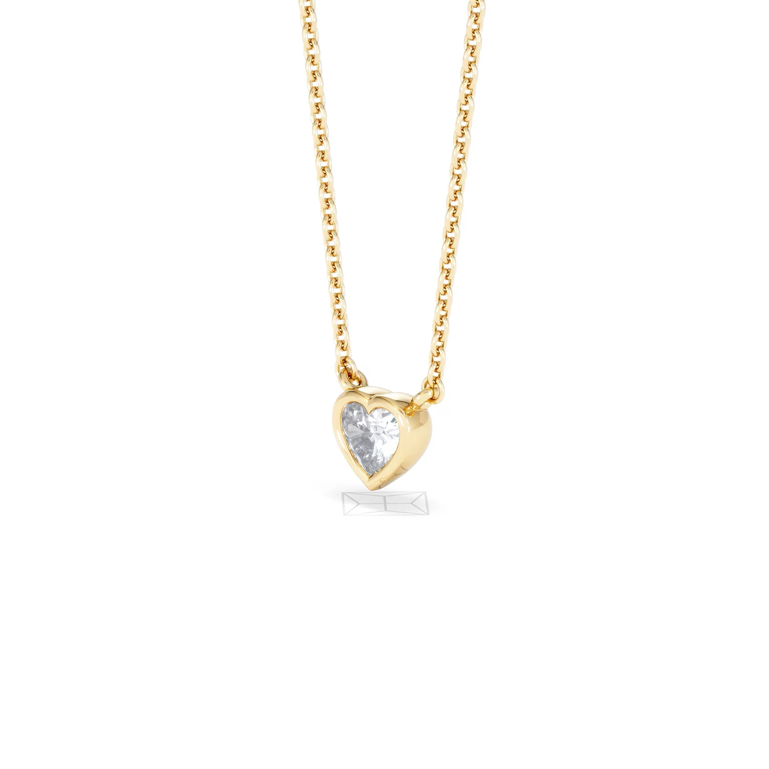 Horizon Heart Cut Lab Diamond Solitaire Necklace 0.25ct H/SI in 18k Gold Vermeil - Image 80